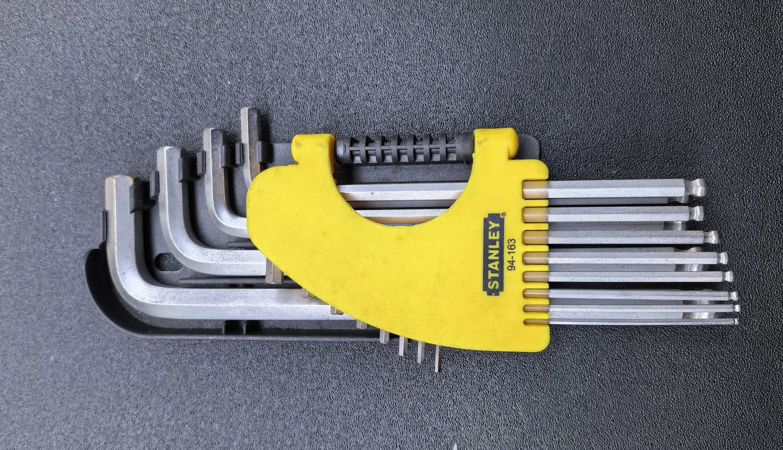 USED stanley 12 Piece SAE Hex Key Set ball end hex key 94-163