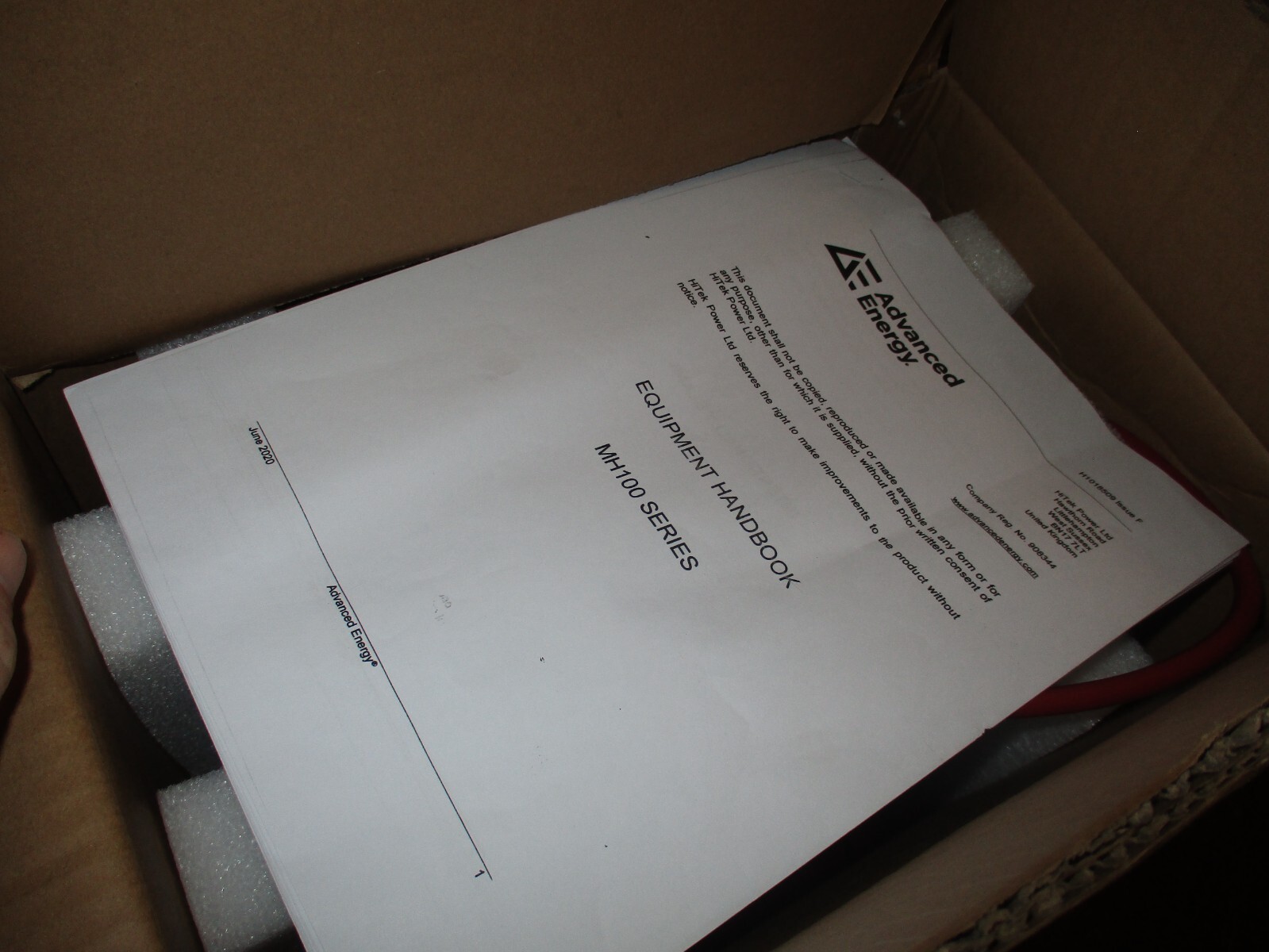 Advanced Energy MH100 Power Supply MH100/303P/07 Open Box