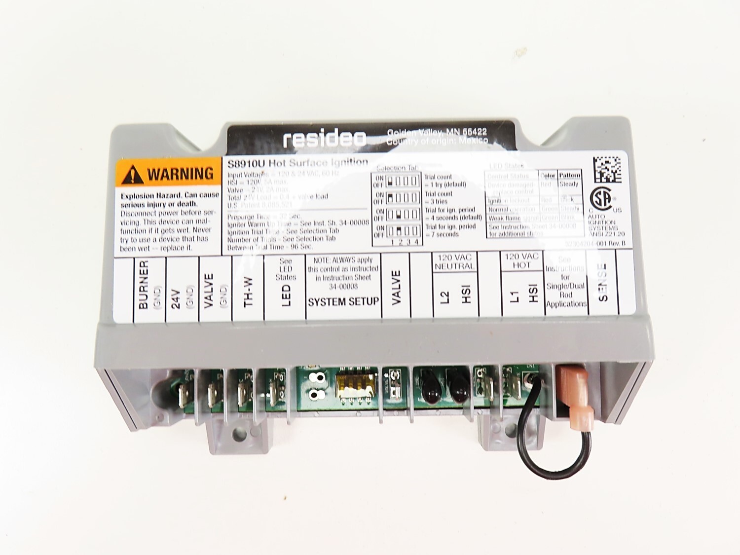 Resideo S8910U3000 Universal Hot Surface Ignition Module NEW IN BOX