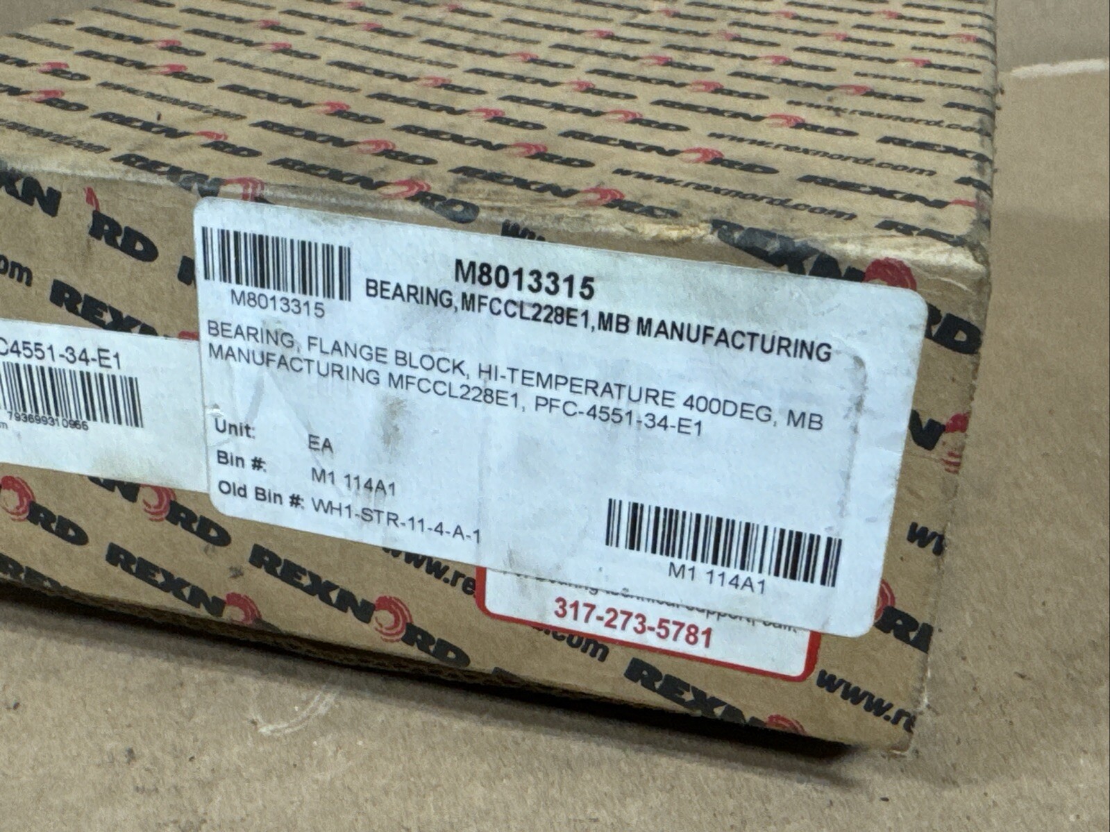 NEW Rexnord PFC4551-34-E1 4 Hole Flange Mount Bearing 1-3/4” PFC4-10 FAST SHIP