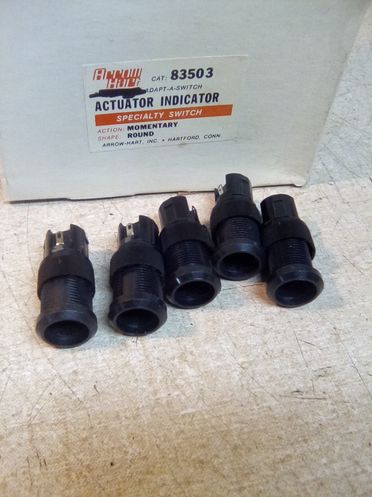 Lot Of 5 Arrow Hart 83503 Adapt-A-Switch Actuator Indicator Round Momentary