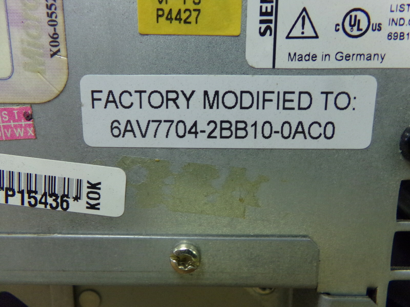Siemens Panel PC 870 SVP P3932699 6AV7704-2BB10-0AC0 ITP15436 KOK