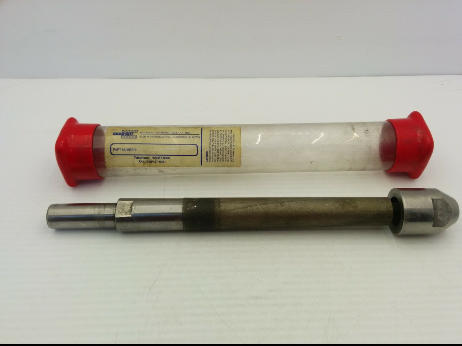 ACCU-CUT ABRASIVE GRIP MANDREL, #12 x 8″ 2PT ARBORS