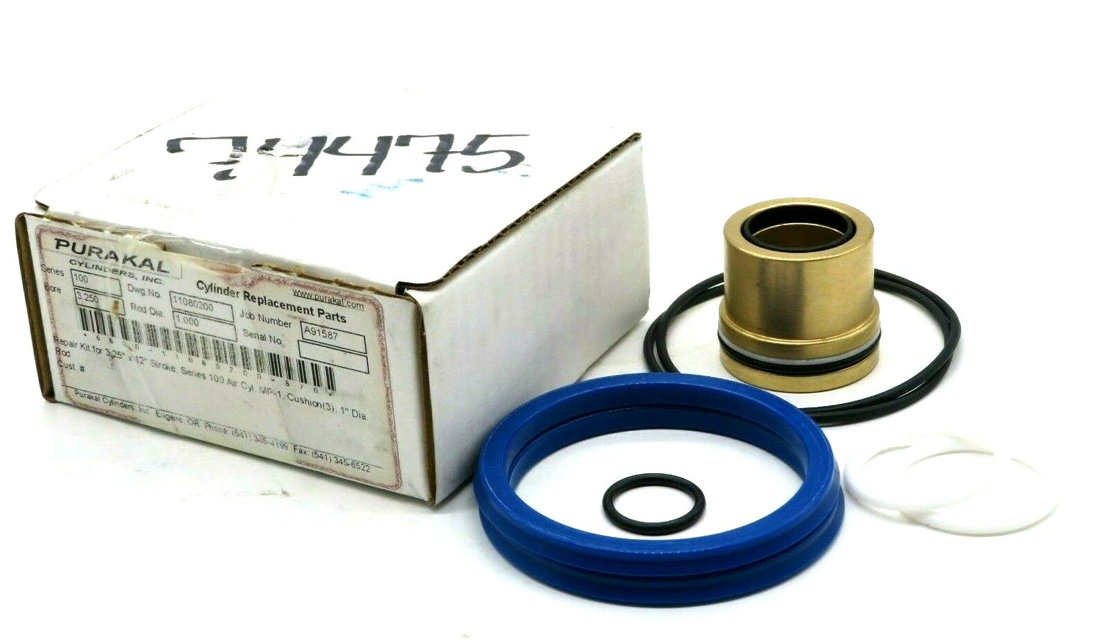 NEW PURAKAL CYLINDERS SERIES 100 BORE 3.250 REPAIR KIT FOR 3.25″ X 12″ STROKE