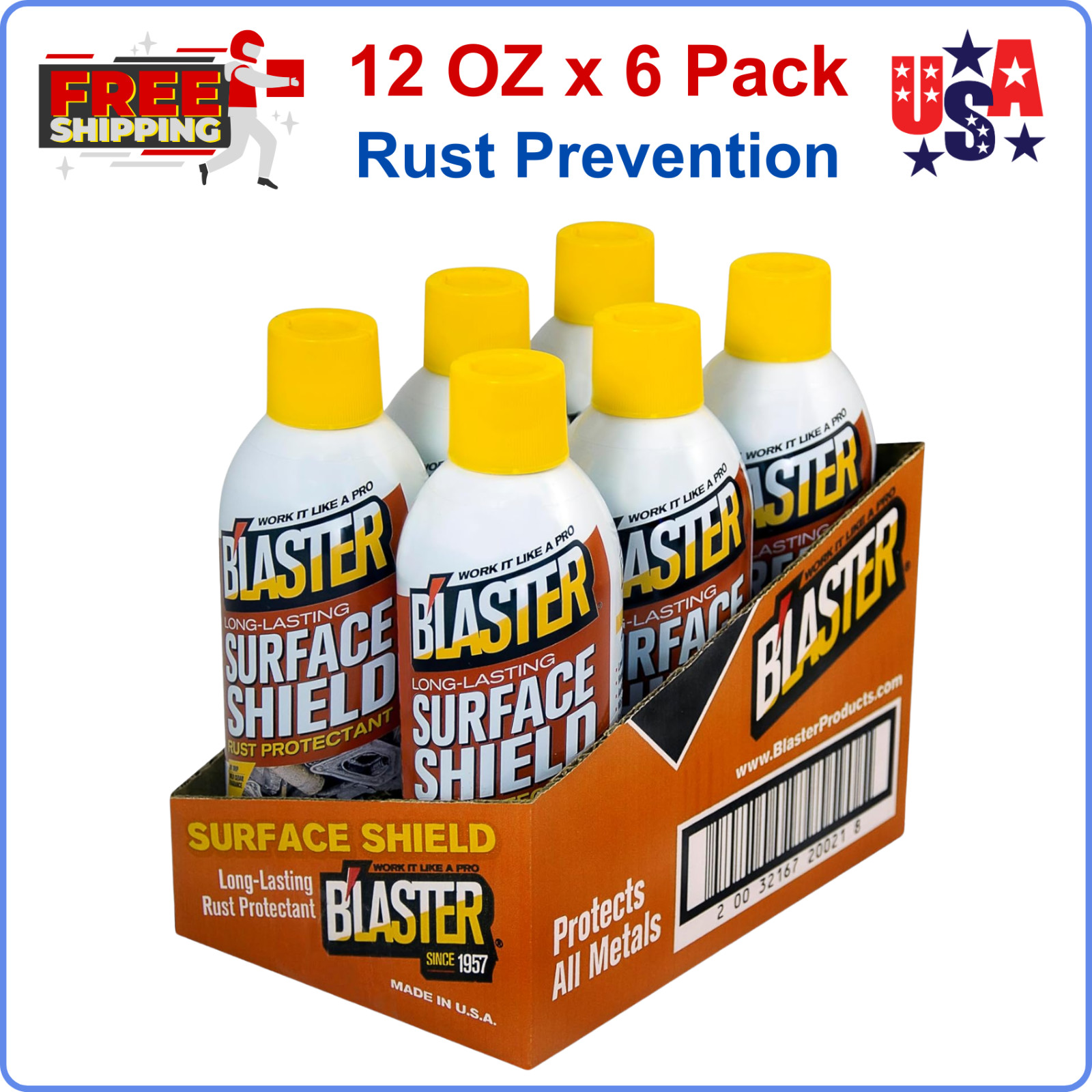 B’Laster Surface Shield Corrosion Protection Long-Lasting For Tools 12 oz 6 Pack