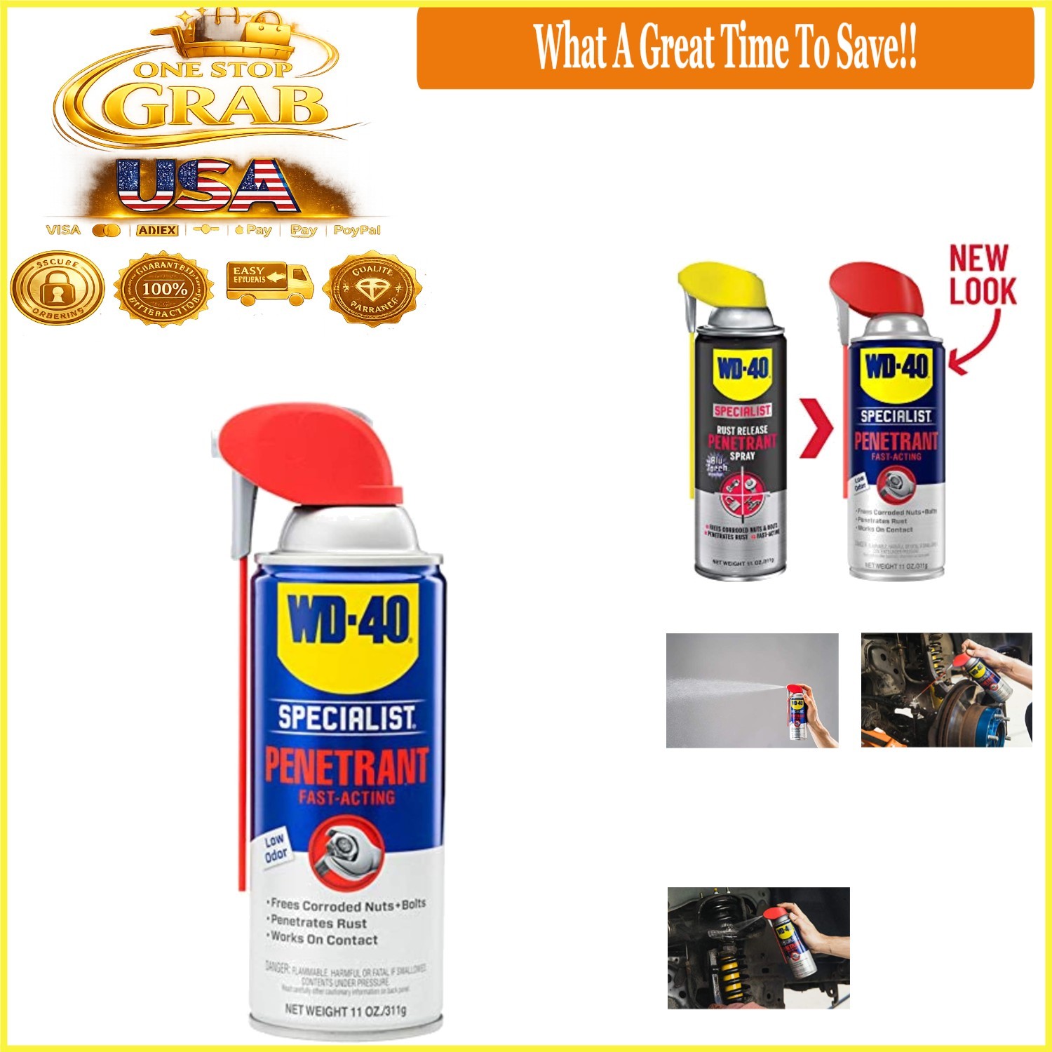 WD-40 Specialist Penetrant Spray with Smart Straw 11 Oz for Rust & Corrosion
