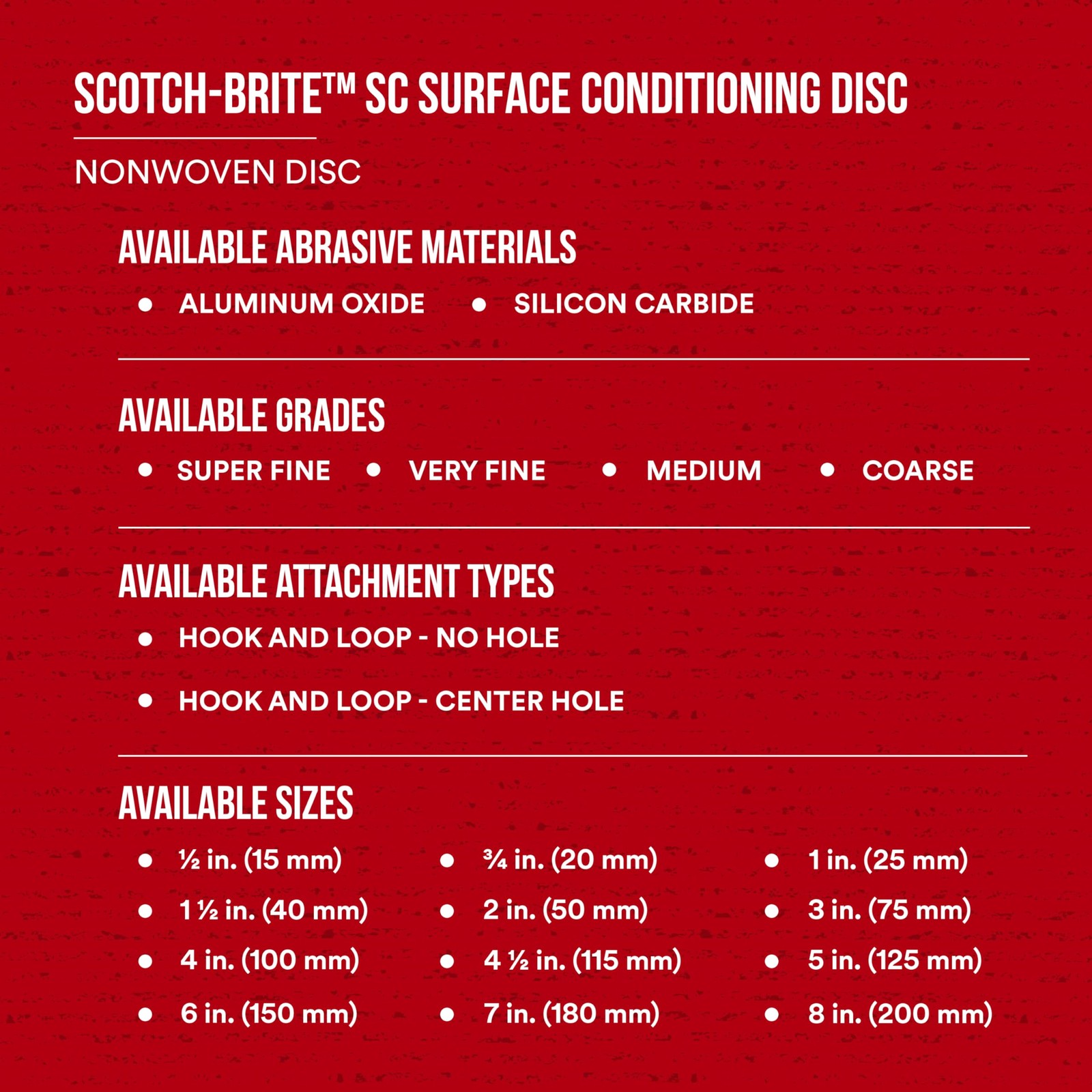 3M Scotch-Brite 5 in Surface Conditioning Disc NH A CRS,Hook & Loop,50/case