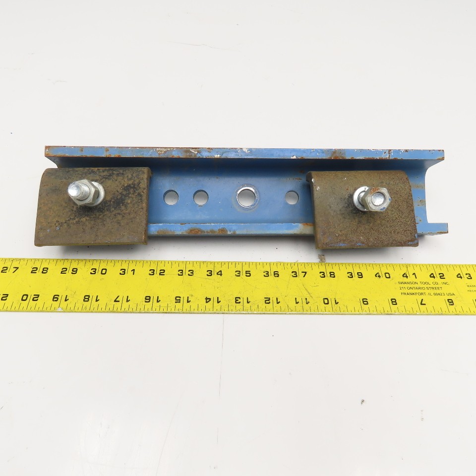 Gorbel Style Under Beam Hanger Bracket 14″ x 3″ x 1-3/4″ W/ Flange Clamps