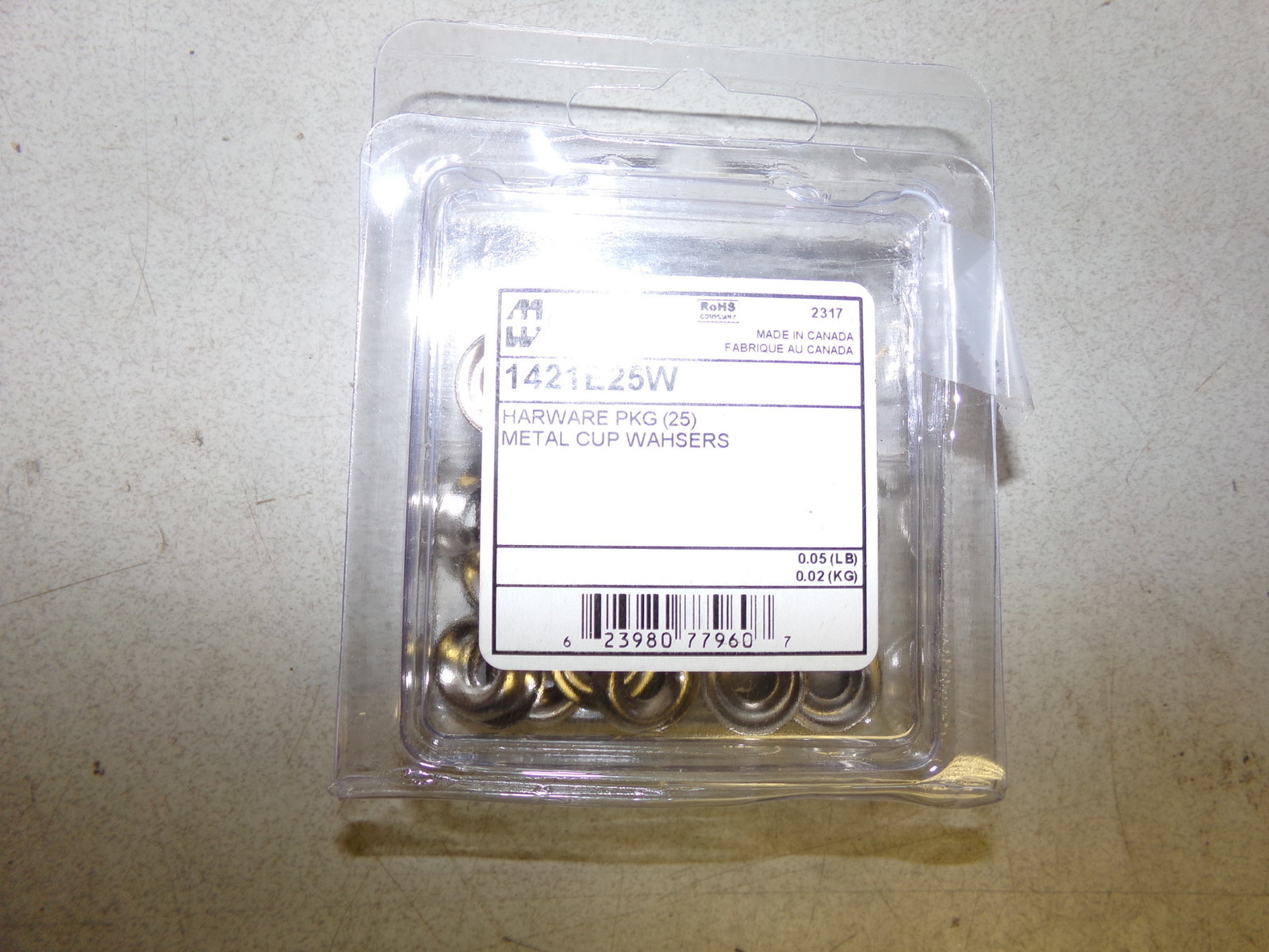 NEW Hammond Manufacturing 1421E25W (25) Metal Cup Washers *FREE SHIPPING*