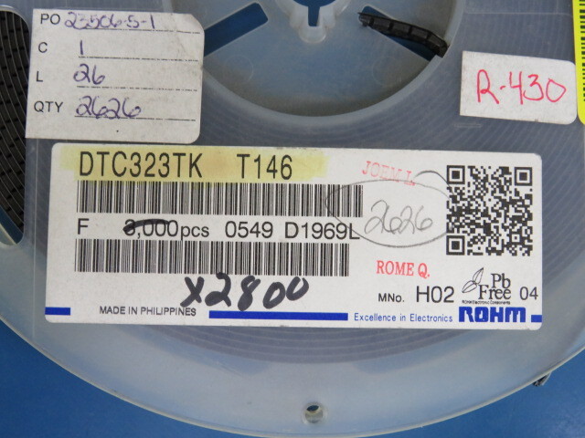 ROHM DTC323TK T146 Qty of 200 per Lot Pre-Biased Bipolar Transistor (BJT) NPN –