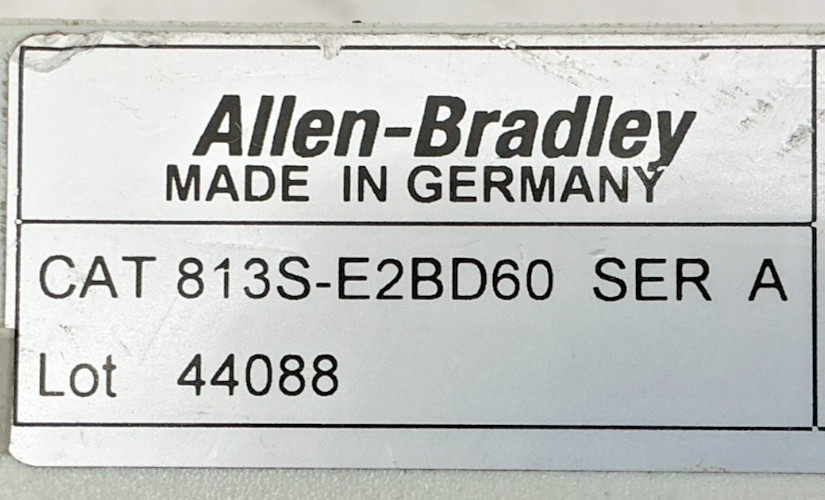 Allen Bradley 813S-E2BD60 Ser A Phase Monitor 115V 50/60HZ 500V Max