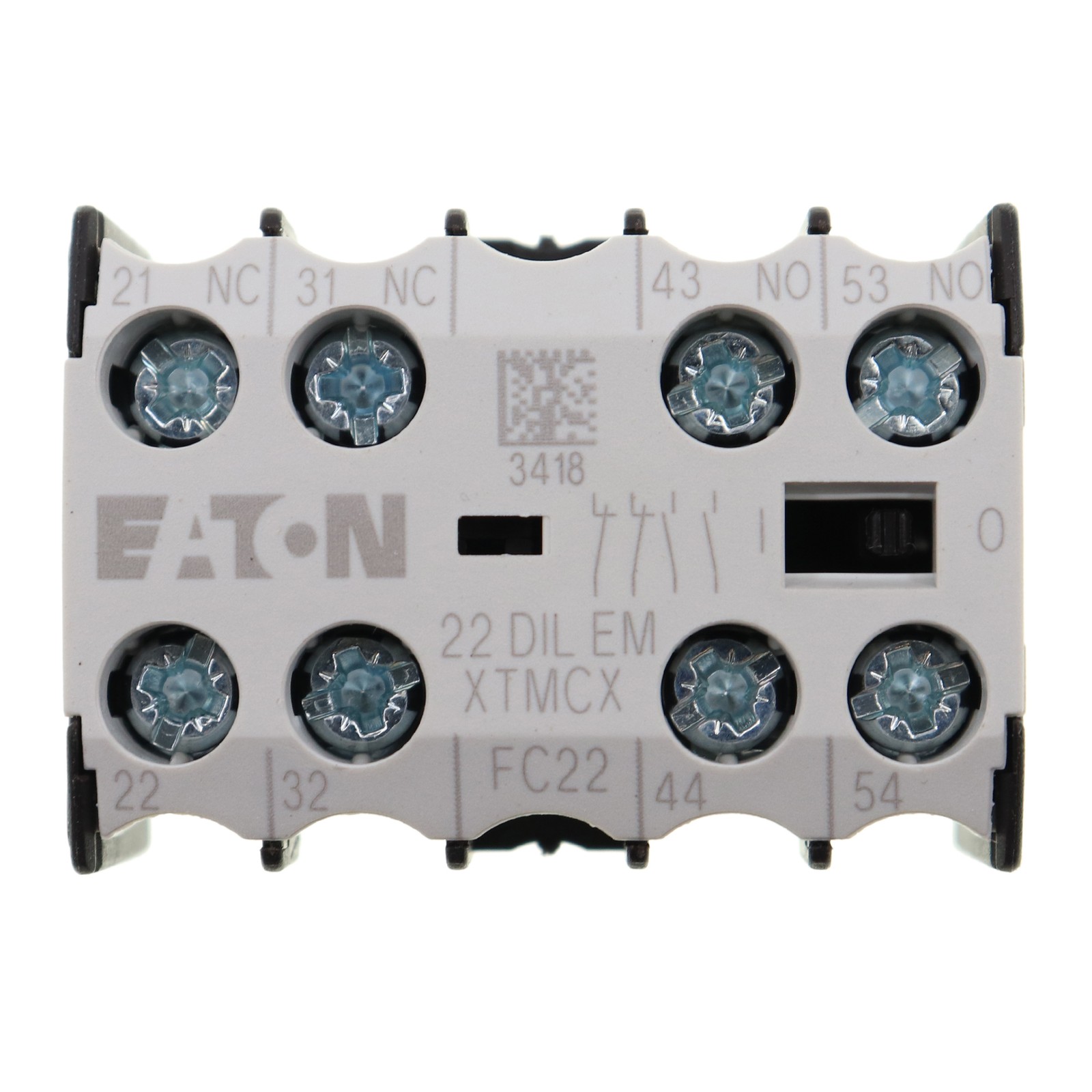 EATON XTMCXFC22 MOTOR CONTROL AUXILIARY CONTACT, 4-POLE, 2NO-2NC, 10A
