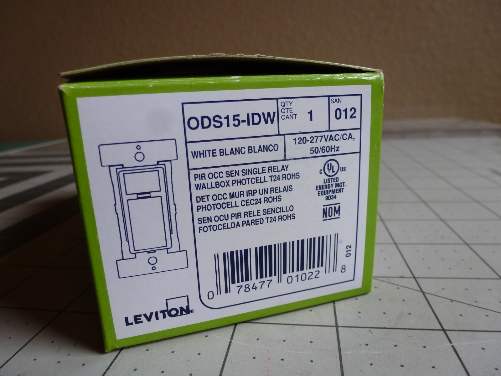 1 – Leviton ODS15-IDW Occupancy Self-Adaptive Sensors – Passive Infrared (PIR)