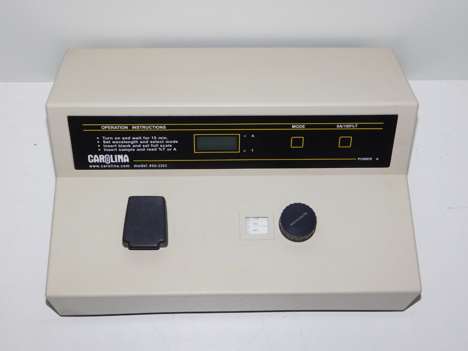 Cole Parmer Digital Spectrophotometer Carolina 65-3303 Test Meter Instrument