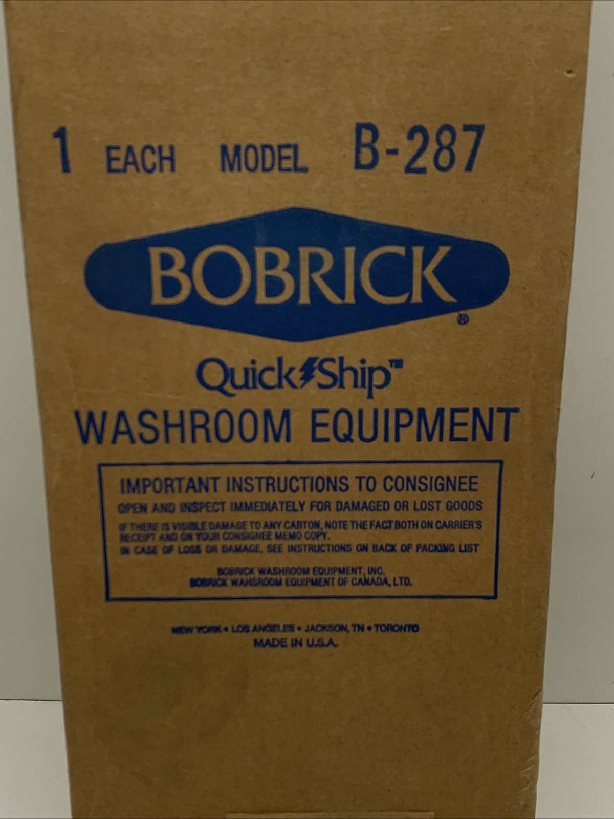 Bobrick B-287 Stainless Steel Folding Utility Bathroom Shelf