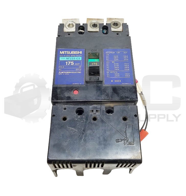 MITSUBISHI NF225-CS NO-FUSE CIRCUIT BREAKER 175AMP 3P 600V