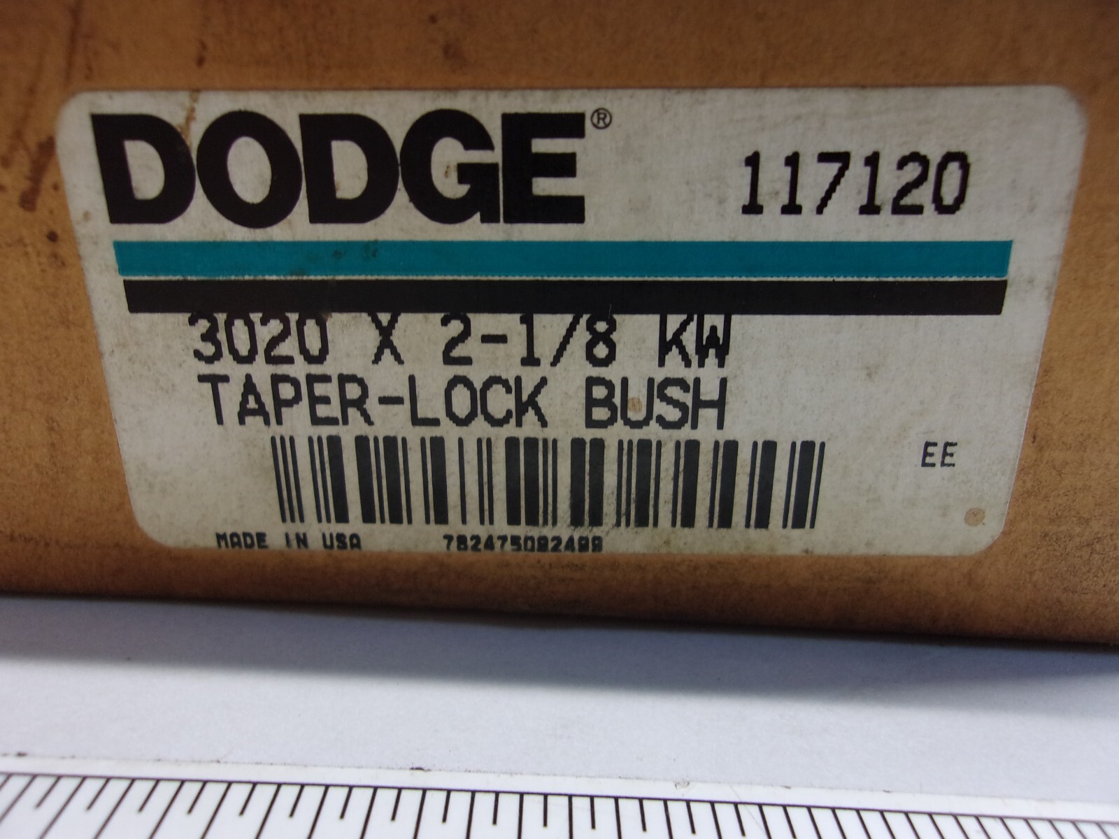 DODGE 117120 3020 X 2-7/8 KW TAPER LOCK BUSHING 2-1/8″ BORE, 0770A
