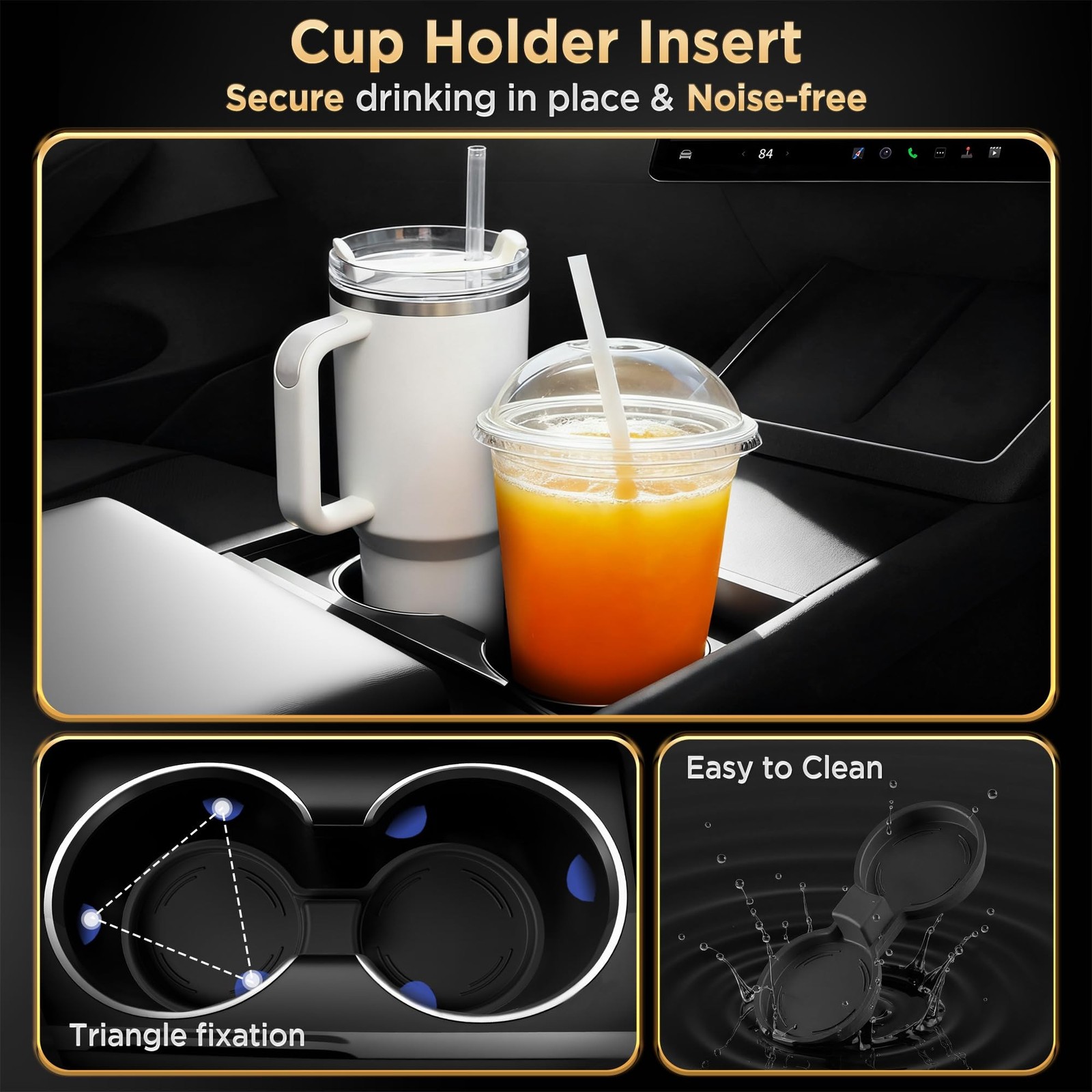 5PCS for Tesla Model Y Juniper(2025 2026) Door Side Storage Box Cup Holder [W…
