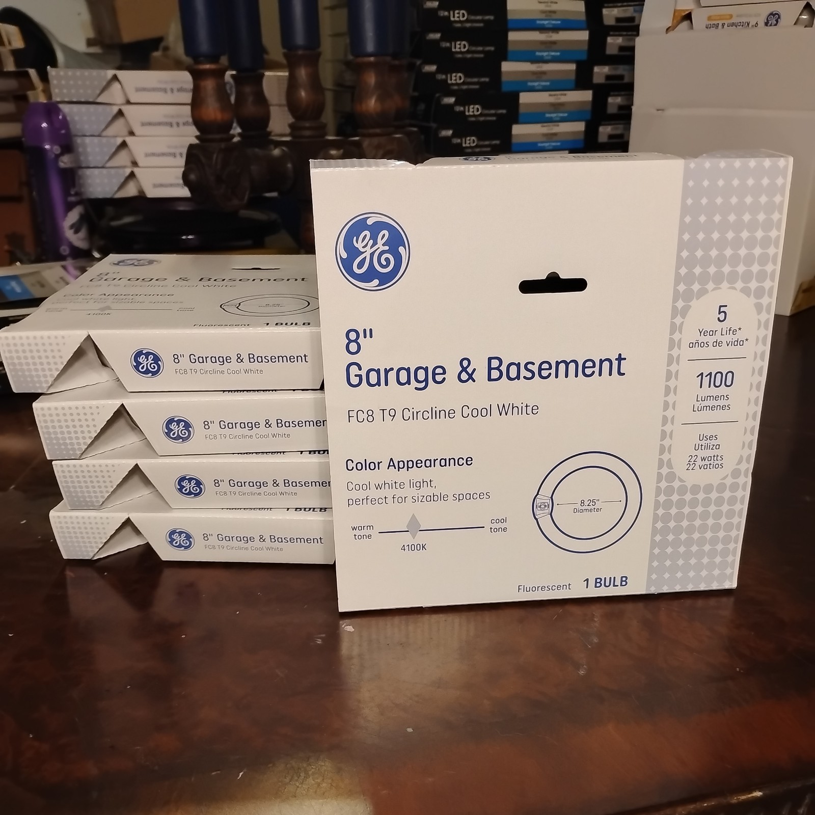 GE FC8T9/KB Circline Fluorescent 8″ 22W 3000K Warm Natural Light Lot of 5