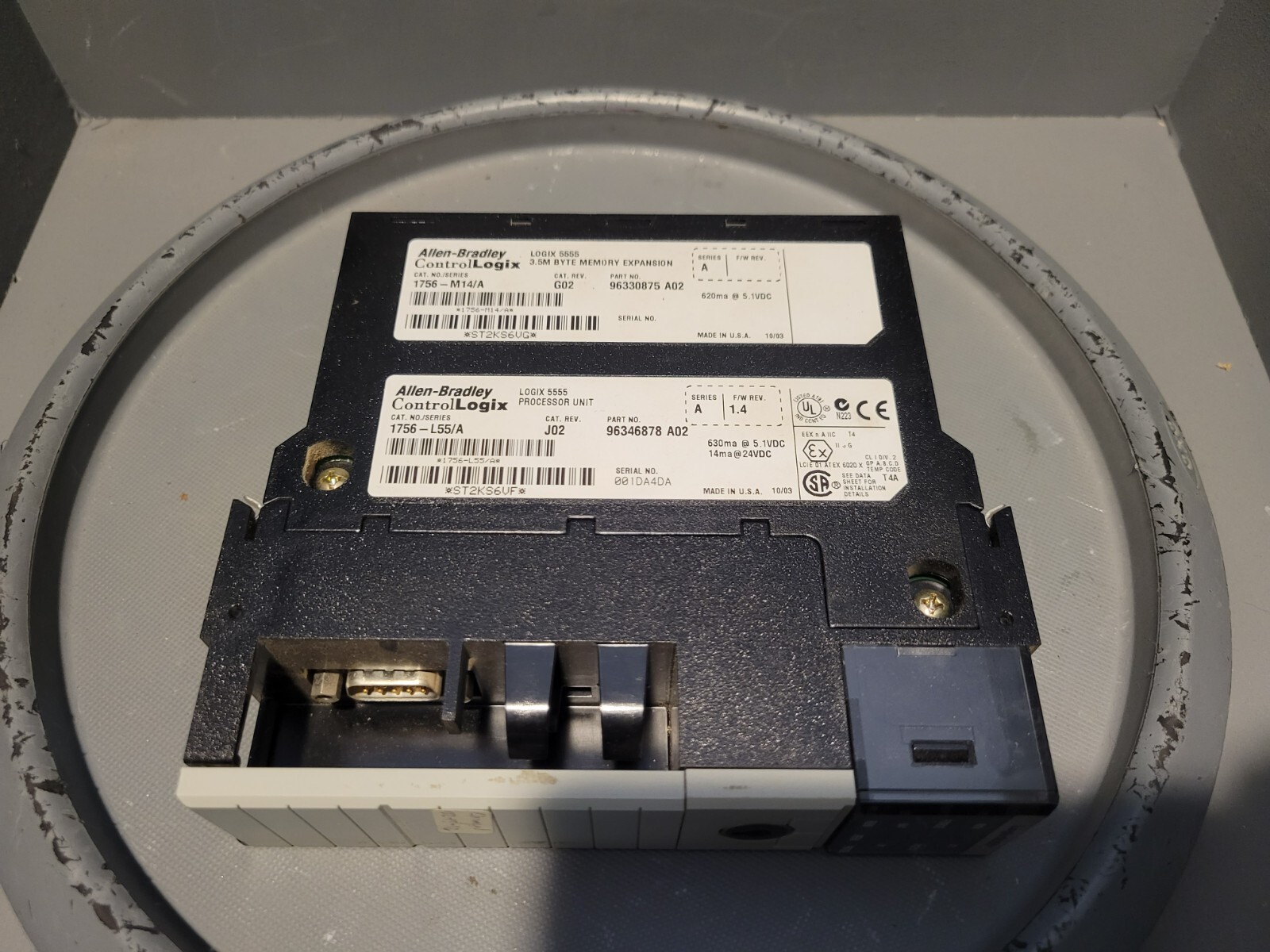 Allen Bradley ControlLogix Mem. Ext on Processor Unit, 1756-M14/A, 1756-L55/A
