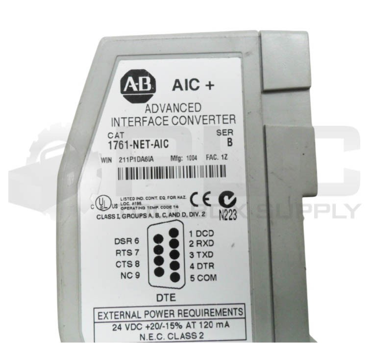 ALLEN BRADLEY 1761-NET-AIC /B ADVANCED INTERFACE CONVERTER 24VDC