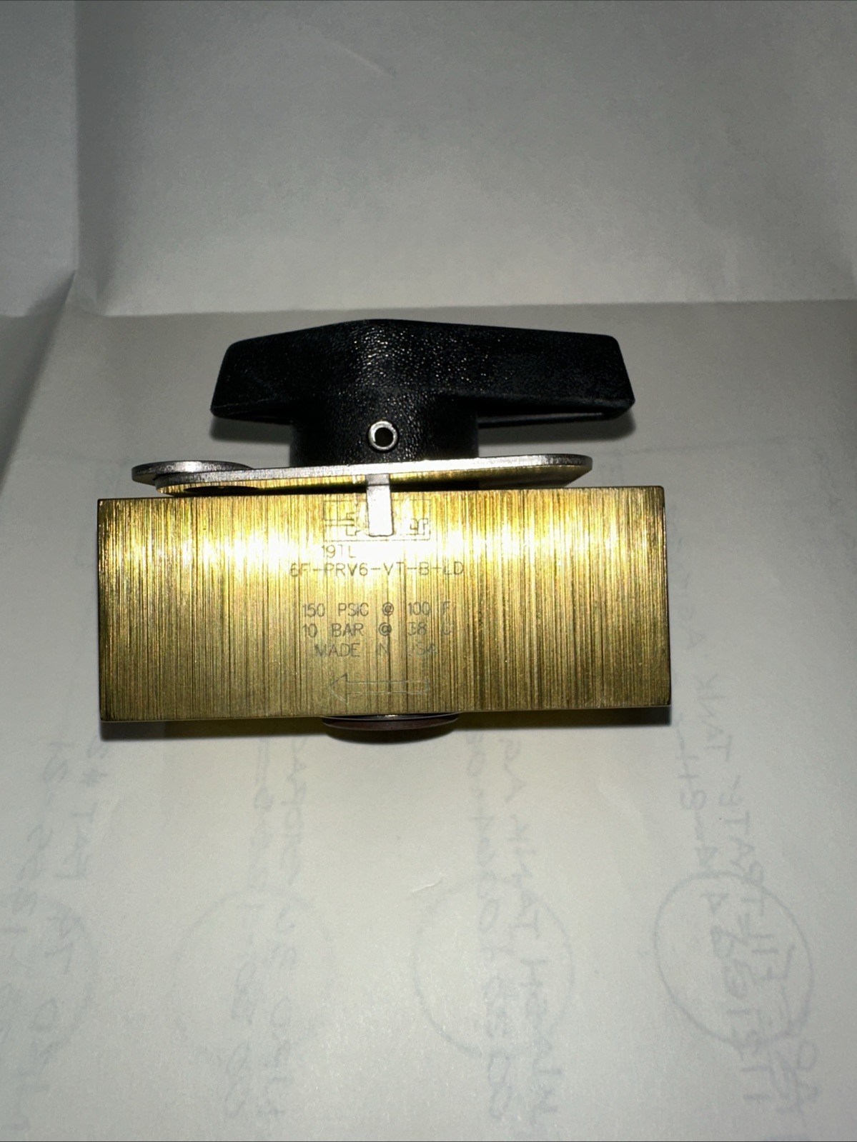 NEW PARKER 6F-PRV6-VT-B-LD PLUG VALVE BRASS