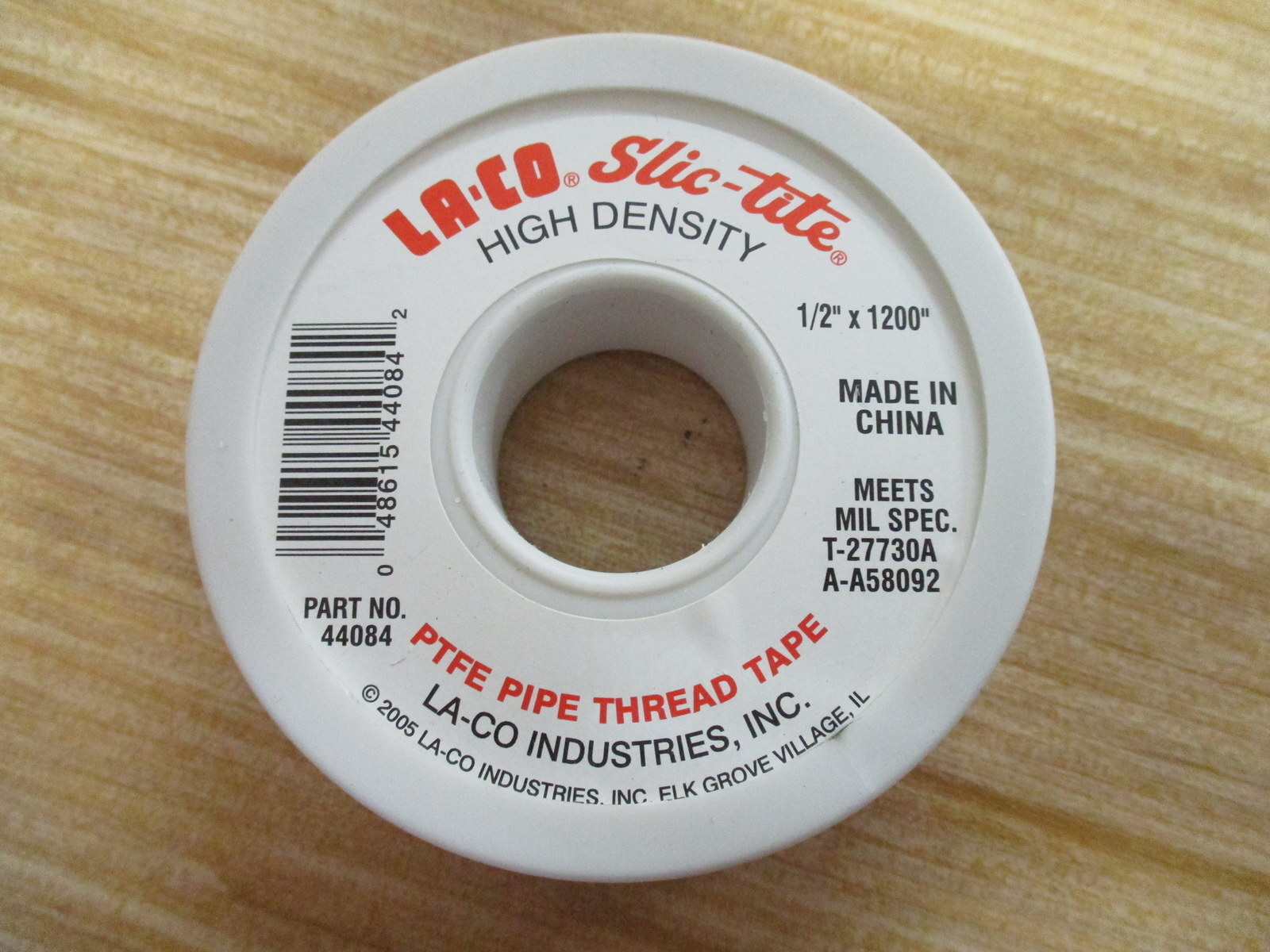 LA-CO 44084 Slic-Tite PTFE Pipe Thread Tape (Pack of 4)
