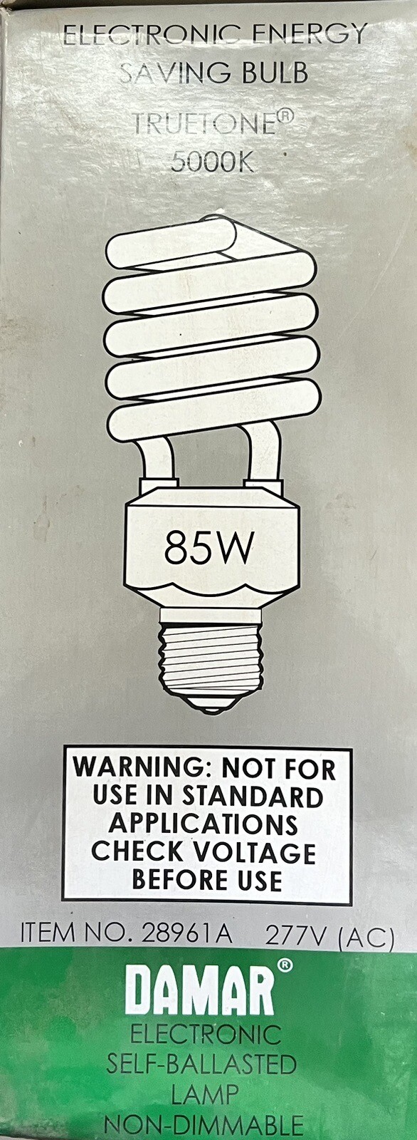 DUMAR FLORESCENT COIL SPRING LIGHT BULB 28961A 85W 277V 5000K