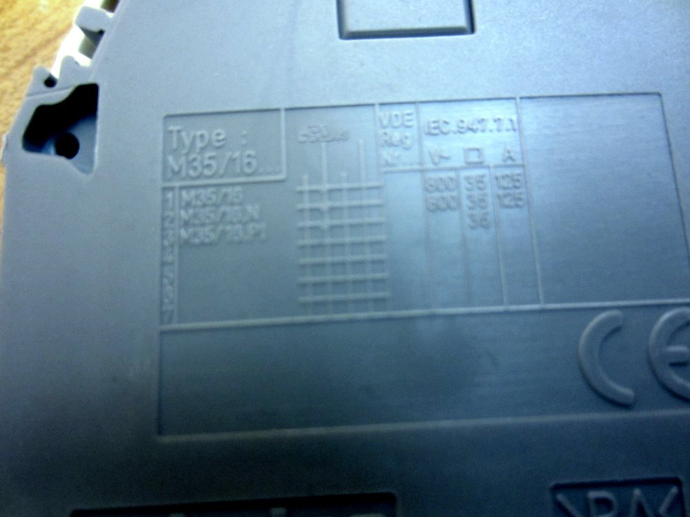 Entrelec ABB M35/16 Terminal Blocks M3516 115 124 07 (Pack of 6)