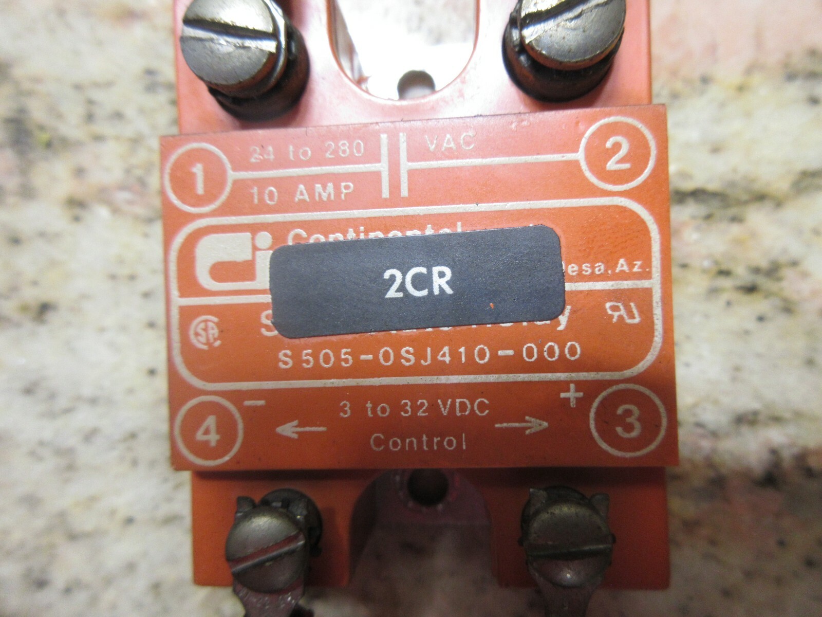 CONTINENTAL SWITCH S505-0SJ410-000 3 TO 32 VDC 10 AMP SOLID STATE RELAY EACH 1