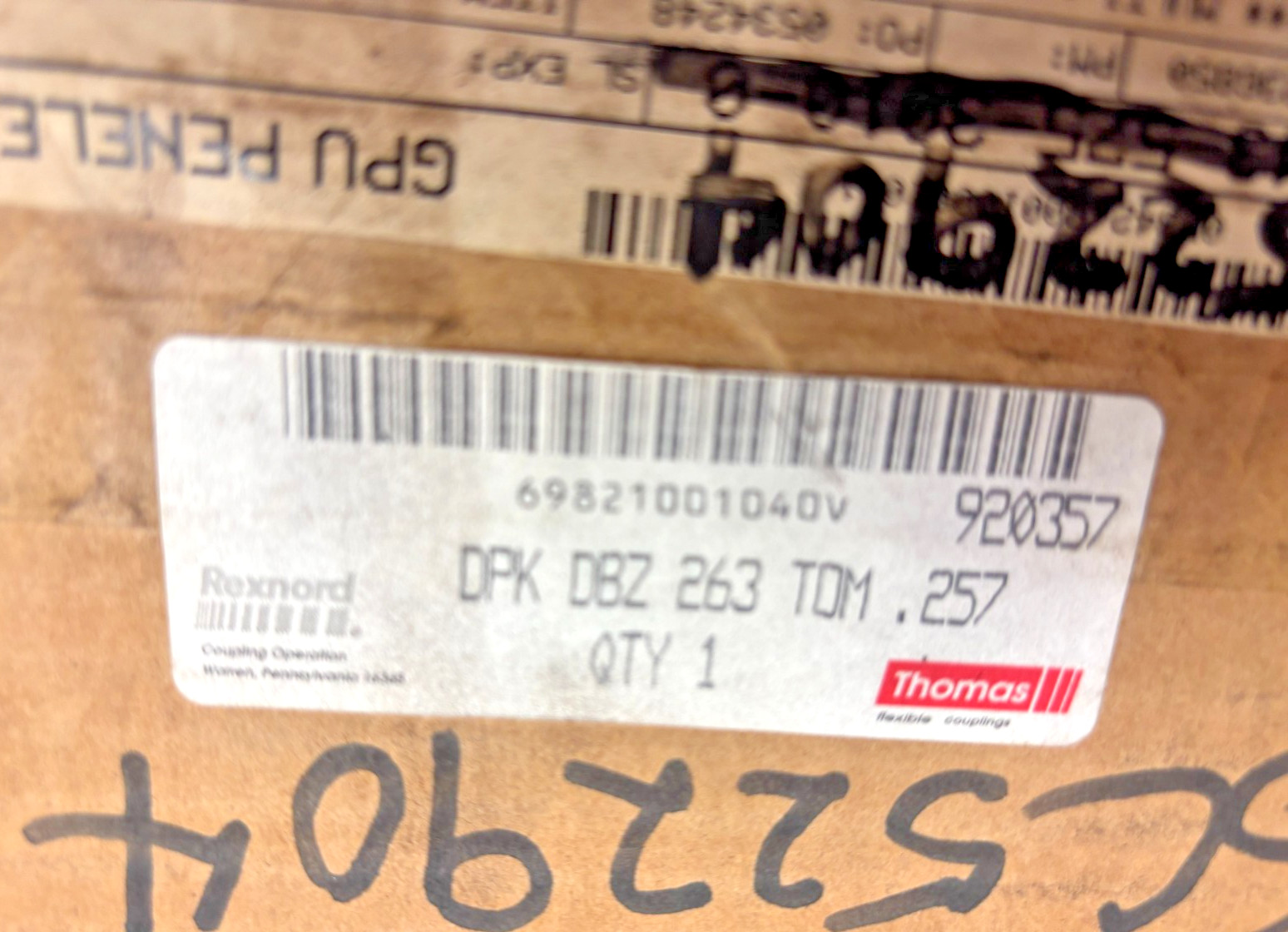 Thomas 69821001040V DPK DBZ 263 TOM .257 Industrial Pump / Compressor Part