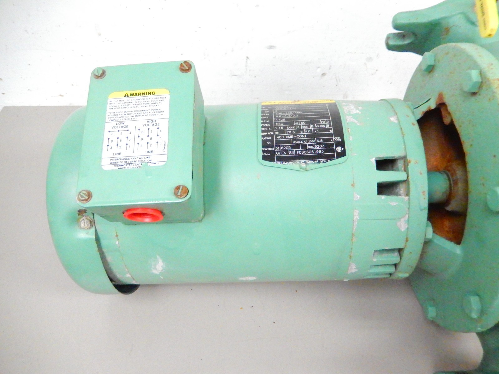 TACO 1919C1E1 7.7 Centrifugal Pump with Baldor WM3157 Motor 2HP 3PH 1725 RPM