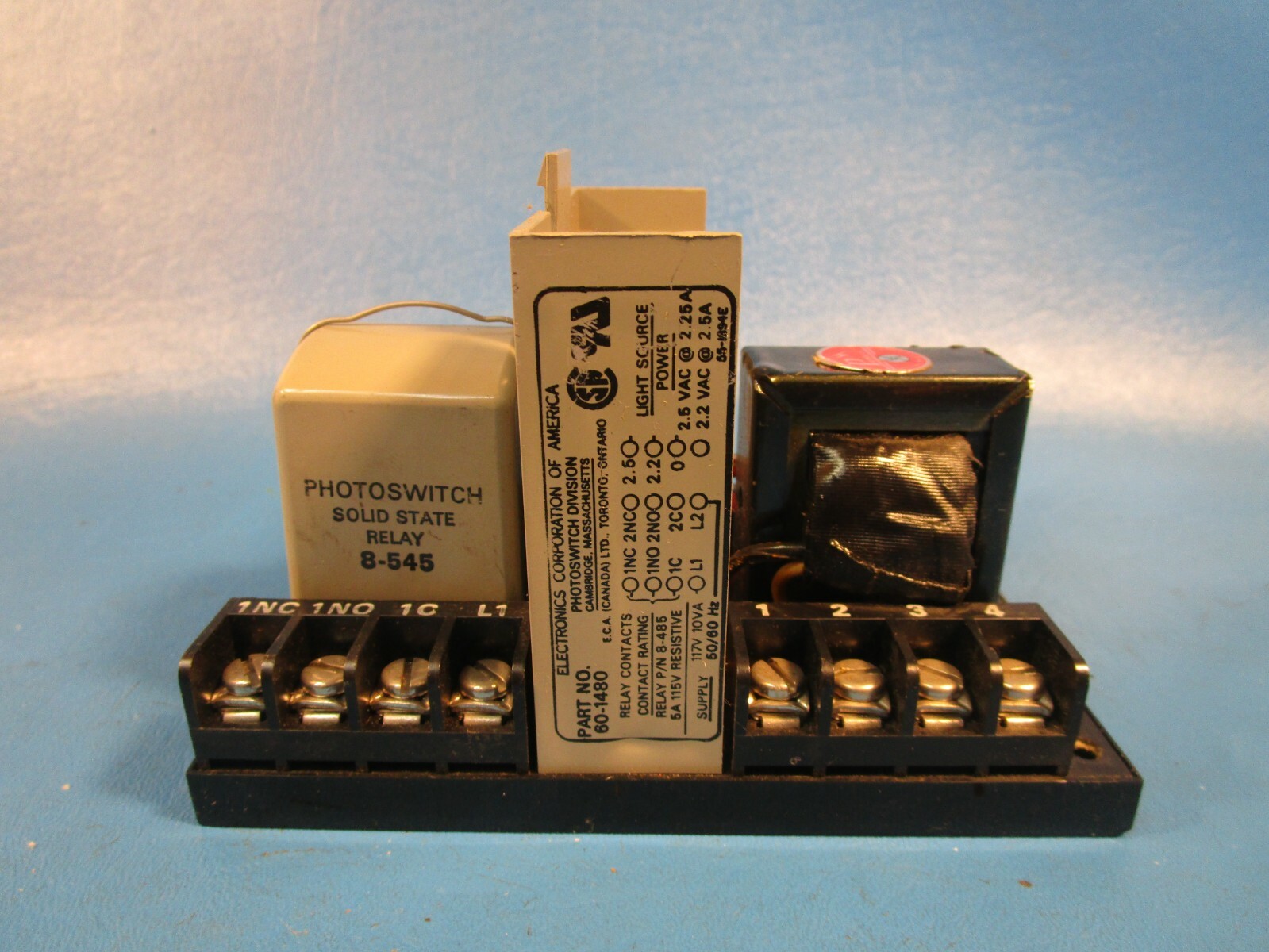Electronics Corp 60-1480 Control Base Assembly, Relay Photoswitch 8-545,8-530