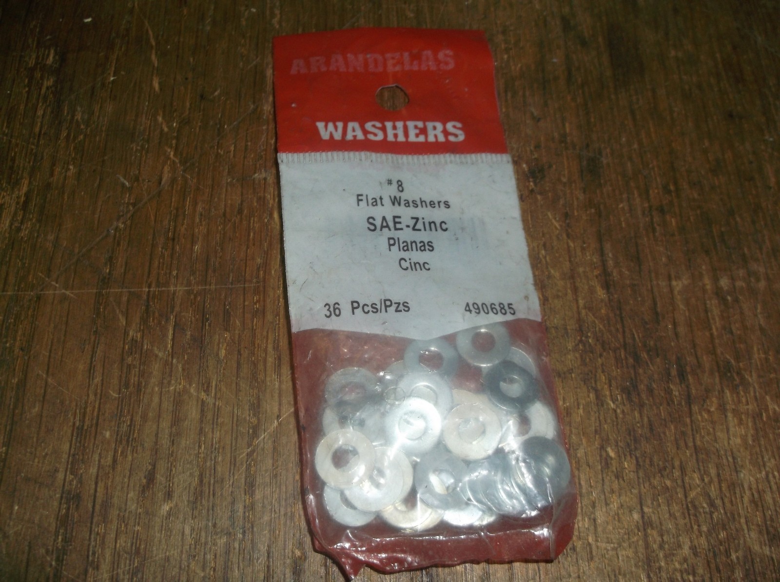 NEW Hillamn #8 Flat Washers SAE-Zinc 490685 V01513, Lot of 36 *FREE SHIPPING*