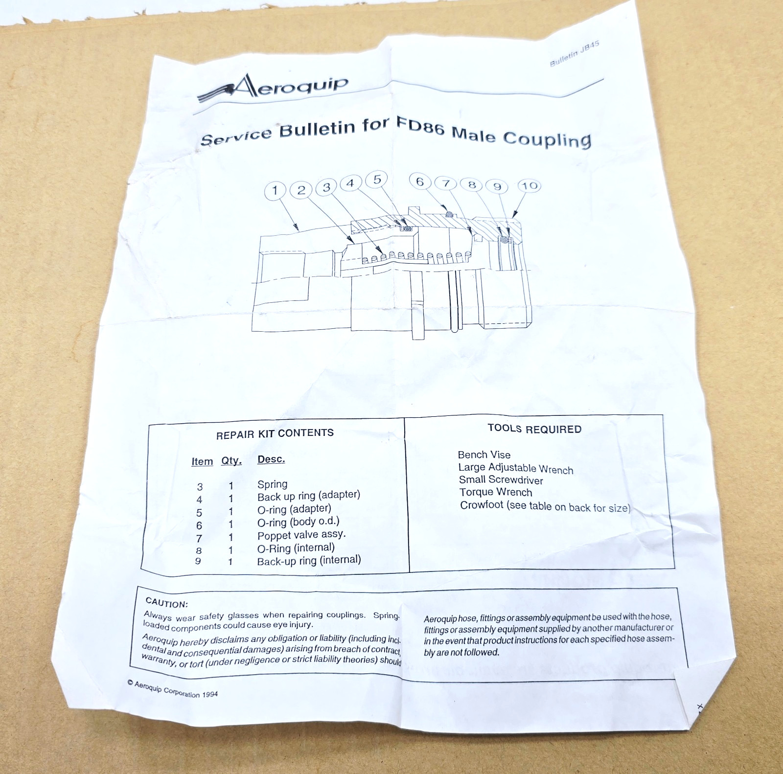 AEROQUIP FF10596-16 REPAIR KIT