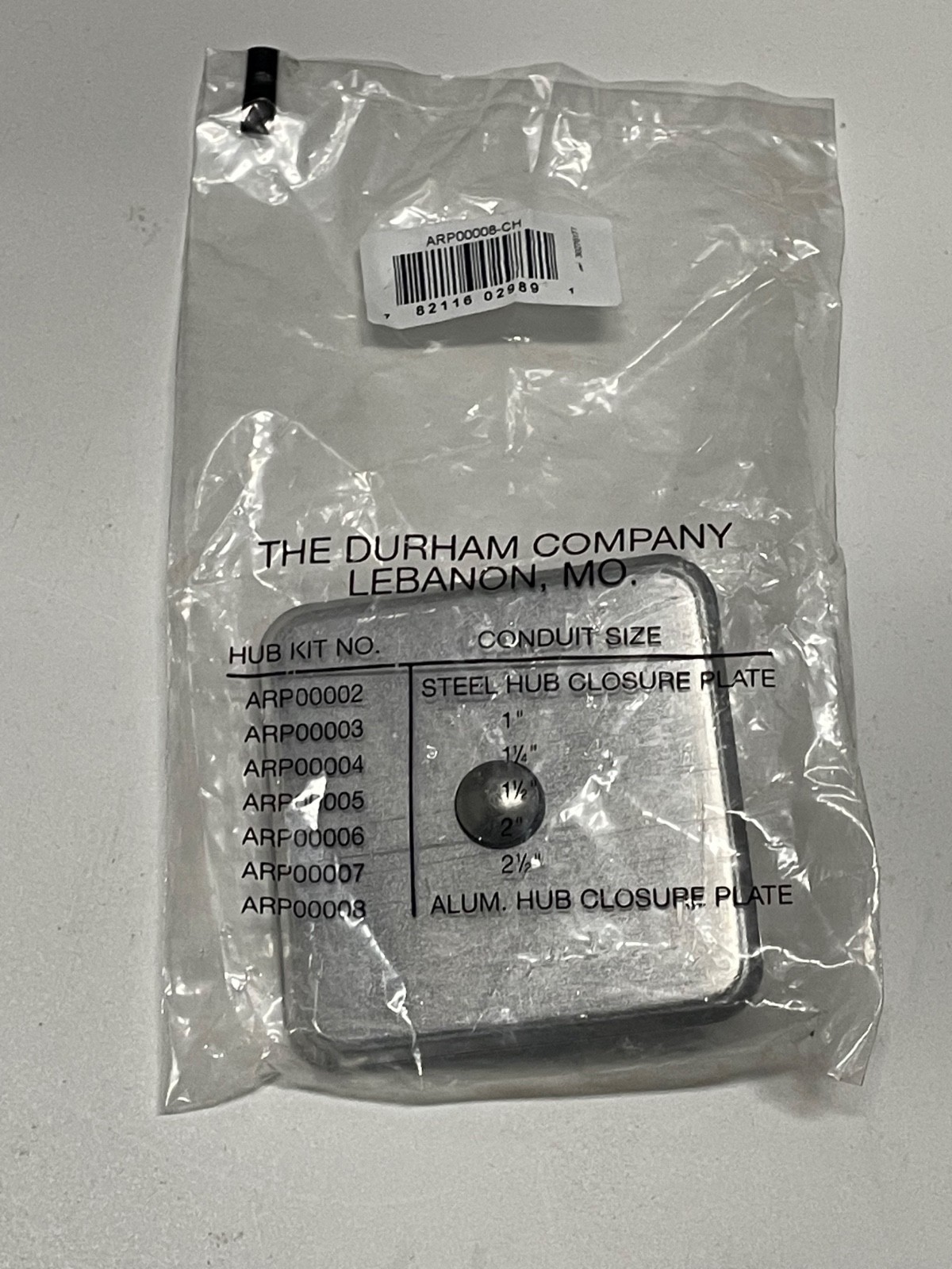 Durham ARP00008-CH Aluminum Hub Closure Plate