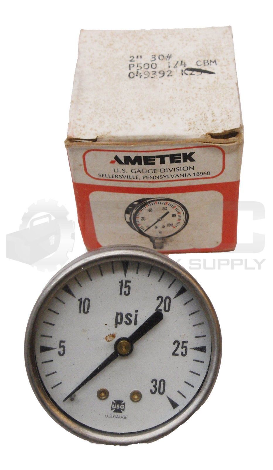 LOT OF 3 NEW AMETEK P500 PRESSURE GAUGE 2″ 1/4″NPT 0-30PSI 049392K29 *READ*