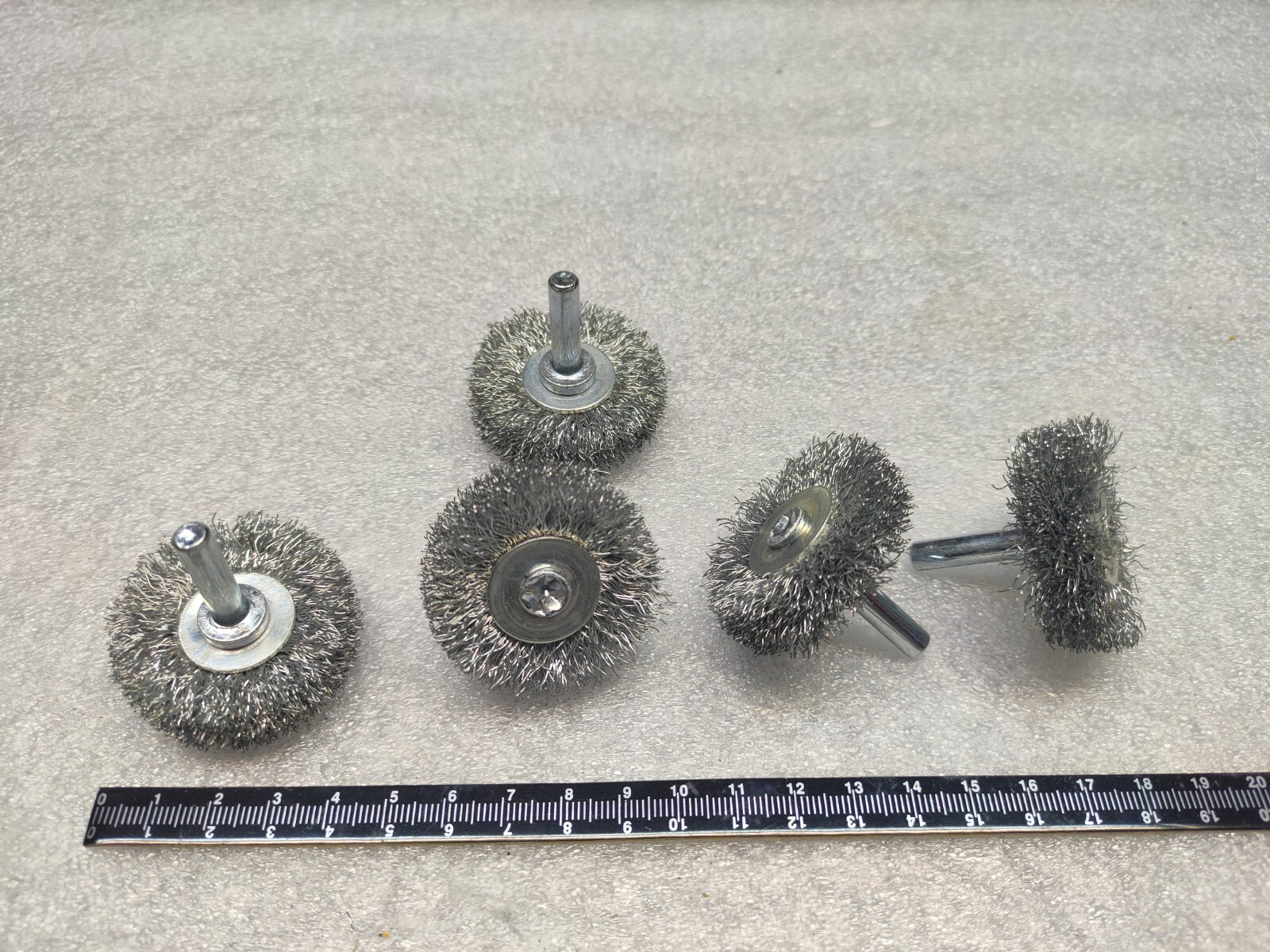 10x 40mm Corrugated Steel Wire Disc Brush for Fine Mechanics