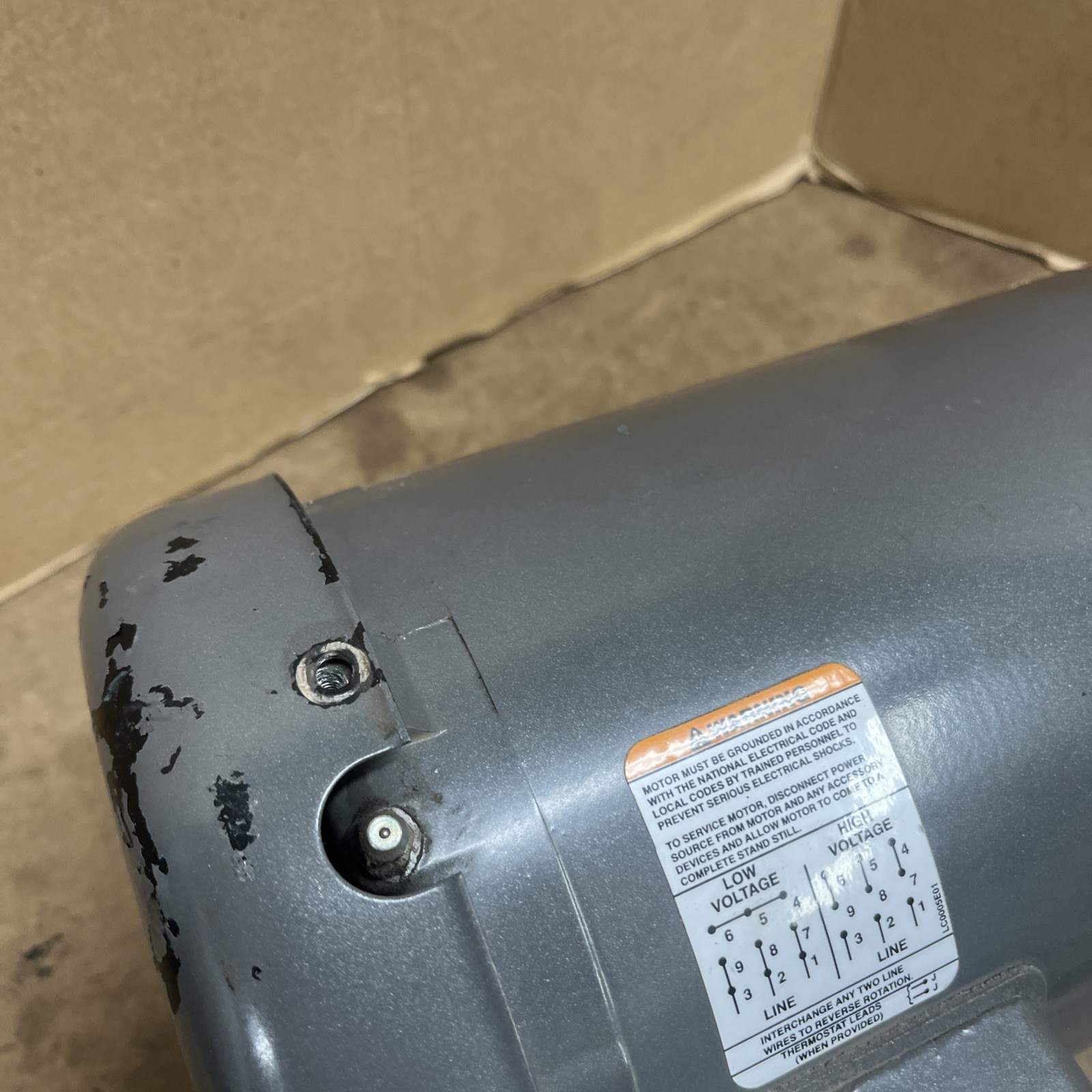Used Baldor Reliance VM3558T Motor 35A03-872 W0107/1949 MG1000G27 2HP