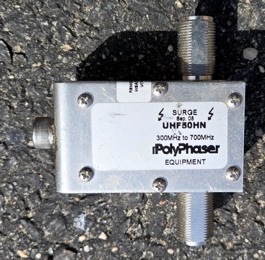 Used Polyphaser UHF50HN 300-700MHz Type N Female / Type N Female