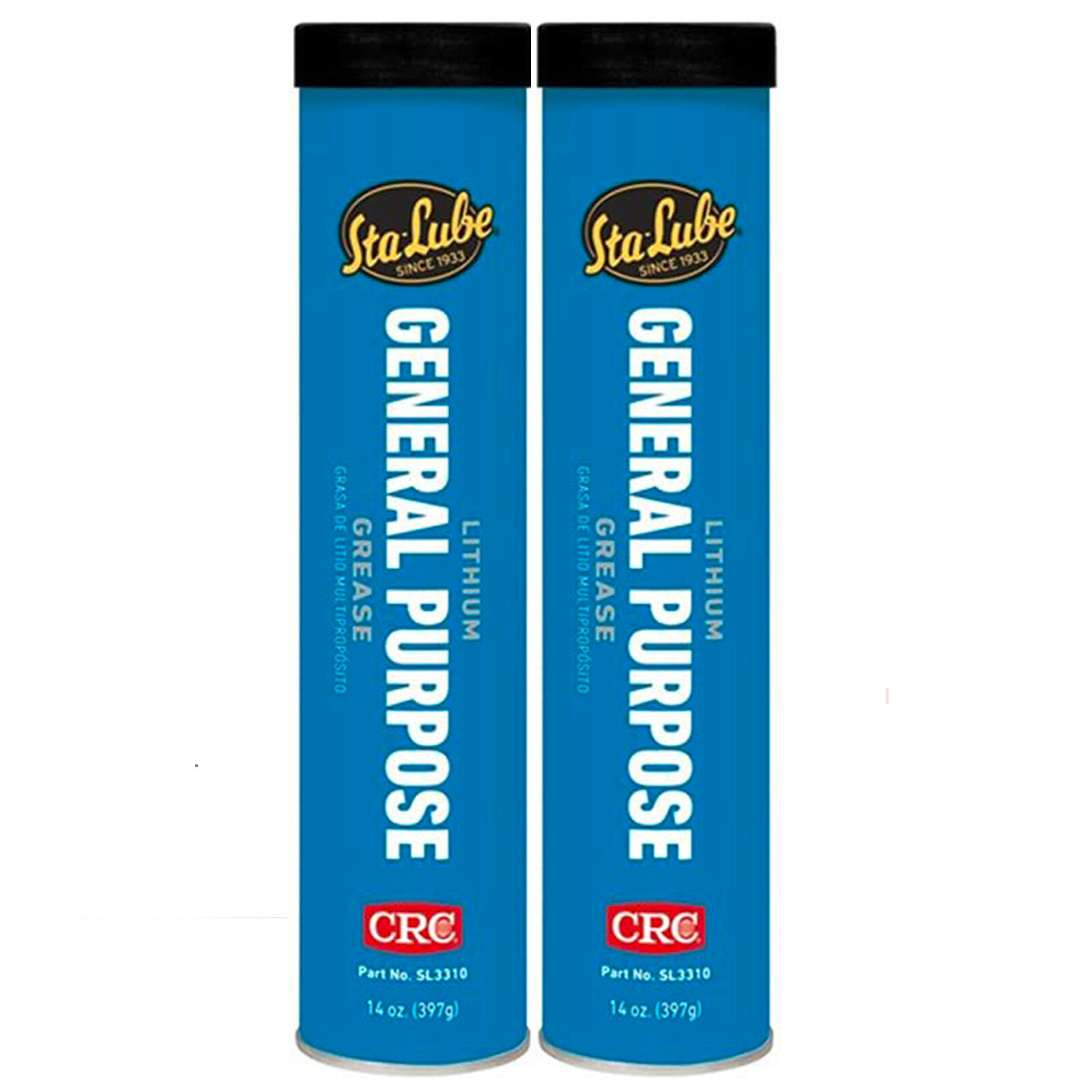 CRC SL3310 Sta-Lube General Purpose Lithium Grease 14-Ounce 14OZ. Pack of 2