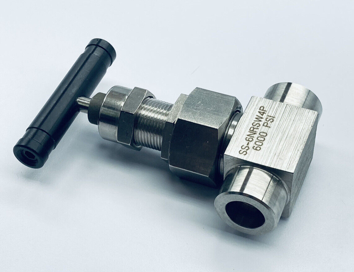 UNUSED WHITEY SS-6NRSW4P 316SS UNION BONNET NEEDLE VALVE 6000PSI 9/16″TSW