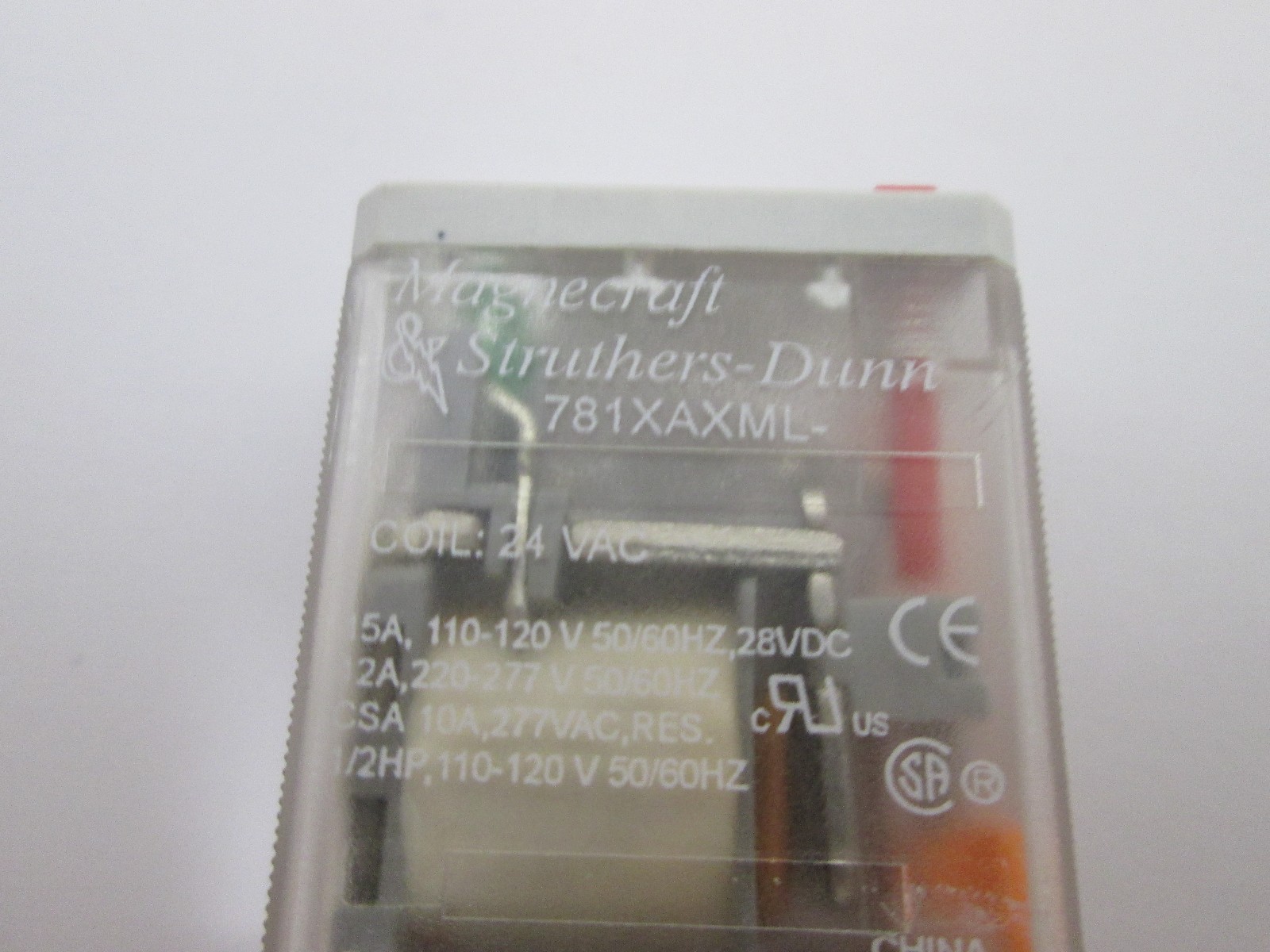 MAGNECRAFT & STRUTHERS-DUNN 781XAXML RELAY 24VAC COIL +70-781D-1 SOCKET 15A 300V