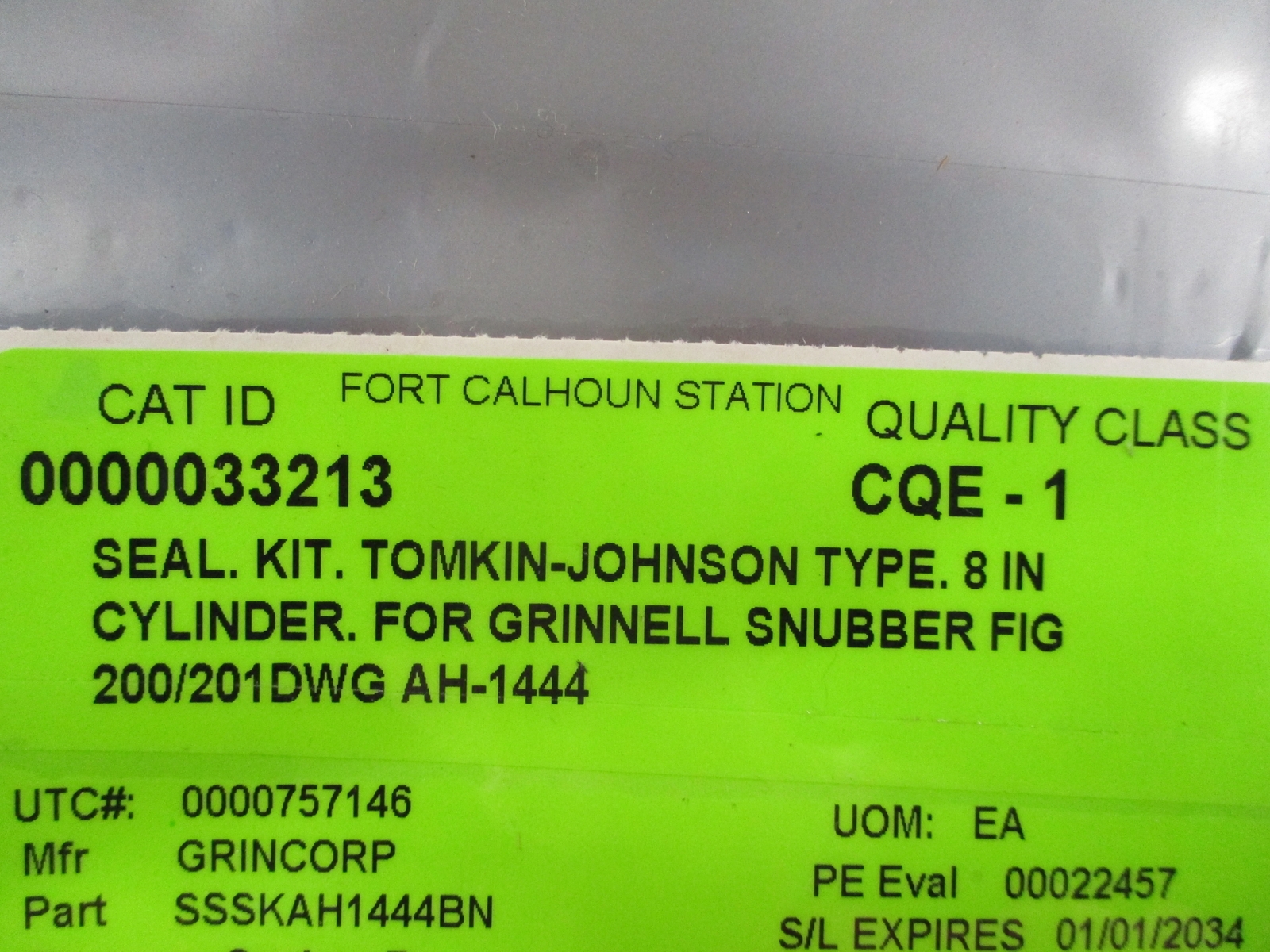 INDUSTRIAL SPARE SSSKAH1444BN SEAL KIT NSNP