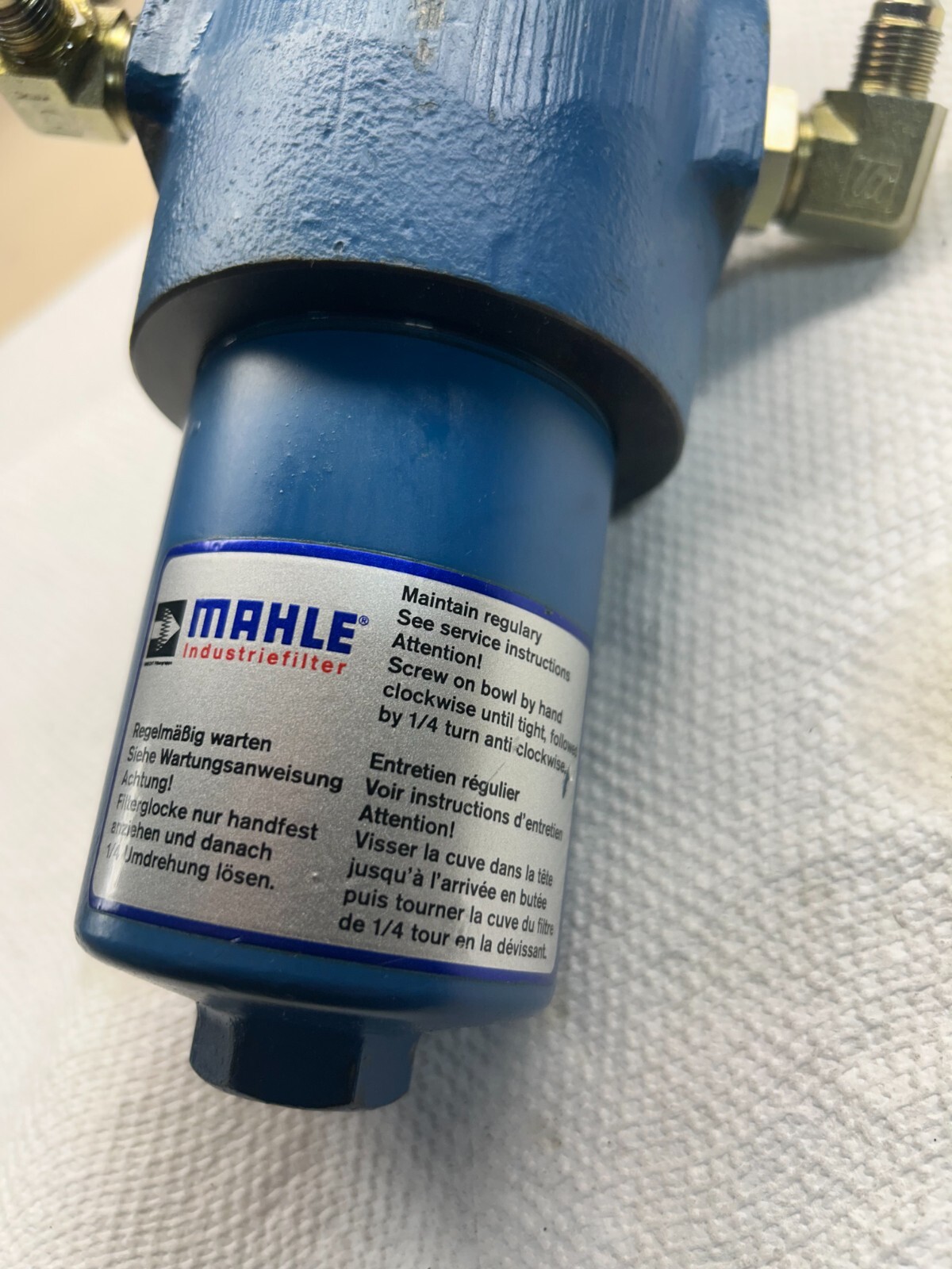 Mahle Industriefilter Behringer BF-3605 (incomplete model #) not legible