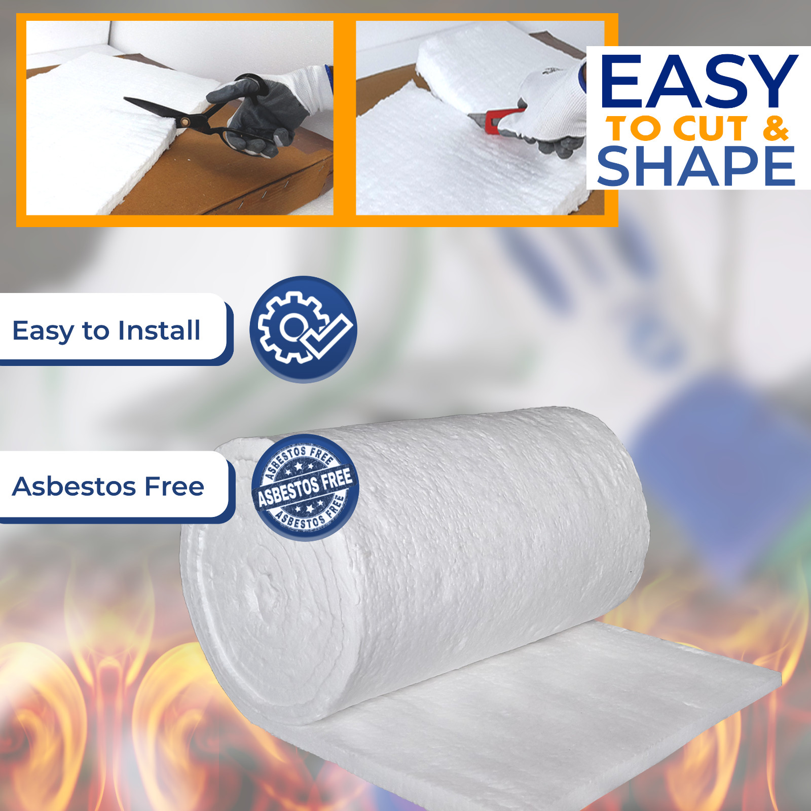Ceramic Fiber Insulation Blanket-1”x 24″x96”-8#2400F