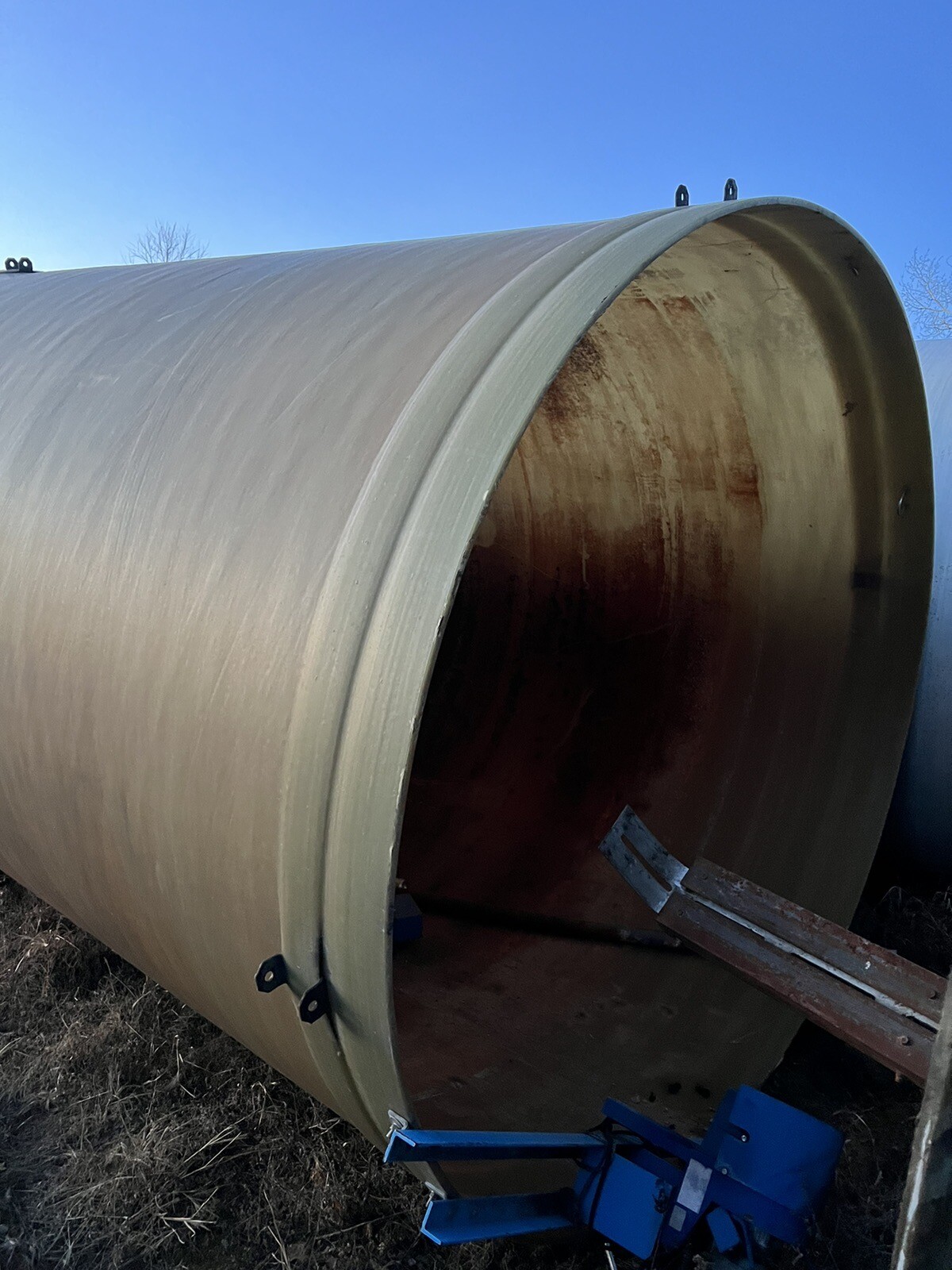 5000 Gallon Fiberglass Vertical Poly Storage Tank, 13′ H x 8’6″ D
