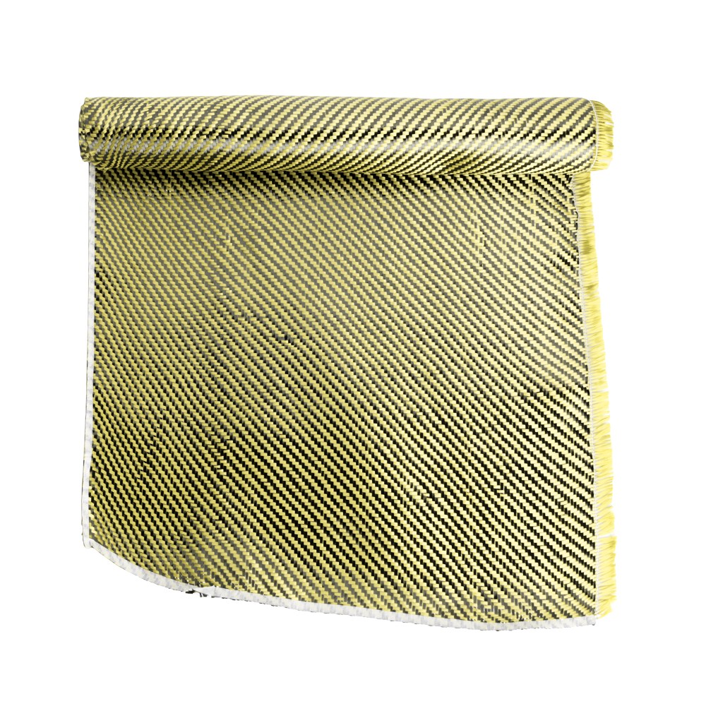 12″ x 5FT Twill Weave Black Yellow Carbon Fiber Fabric Cloth (3K, 9oz, 12″x59″)