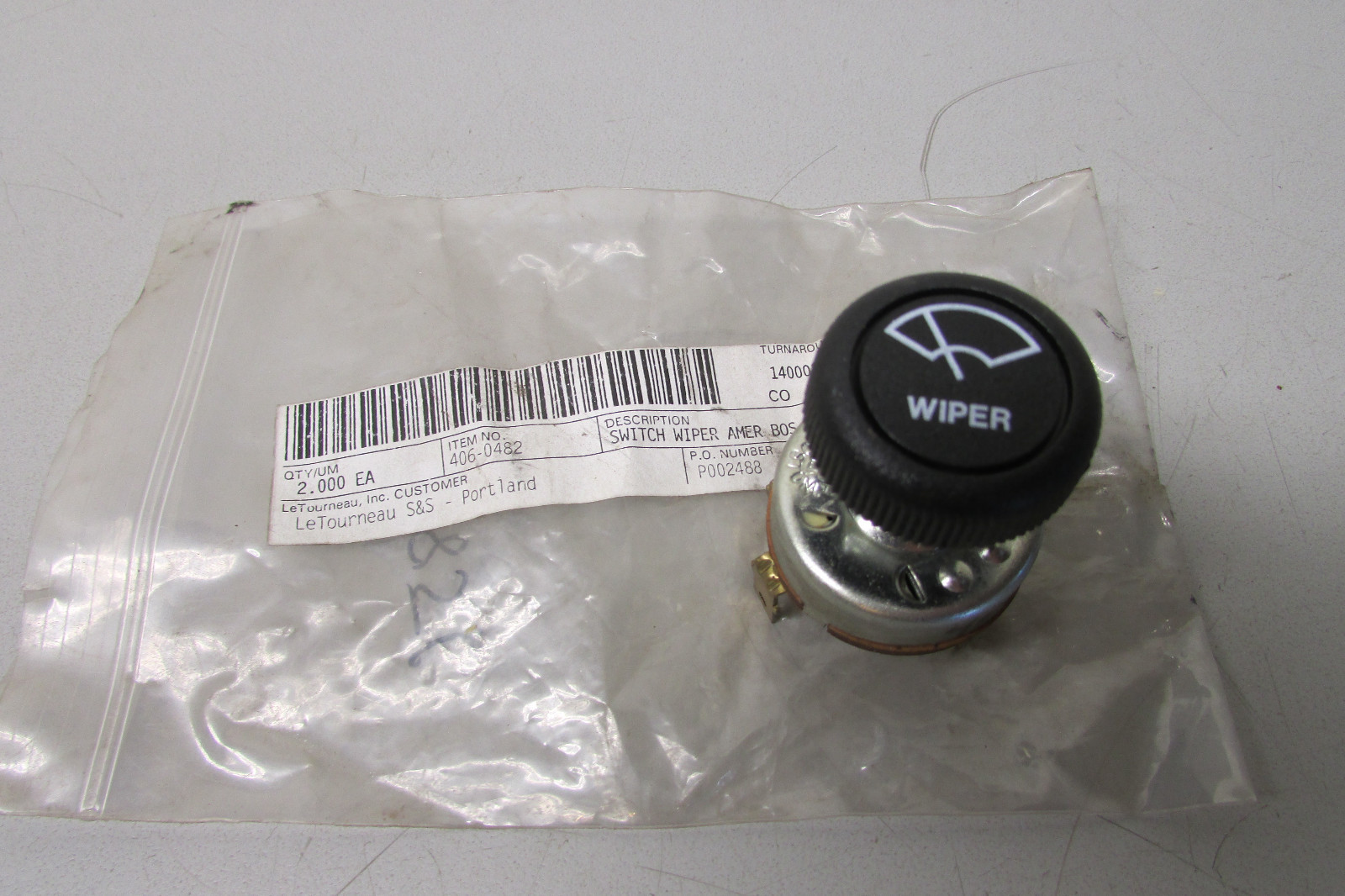 LeTourneau 406-0482 Wiper Switch