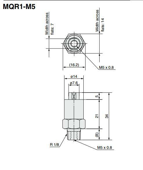 SMC MQR4-M5 Low Torque Rotary Joint Metal Seal Type New